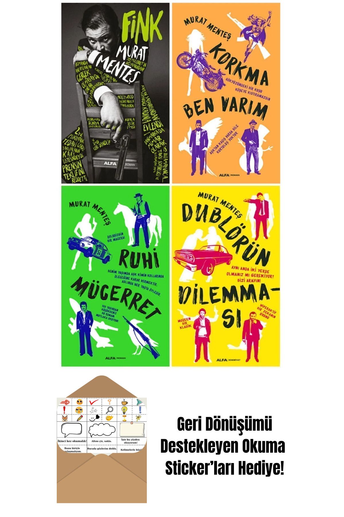 Alfa Yayınları Murat Menteş 4 Kitap Set + Okuma Sticker'ları