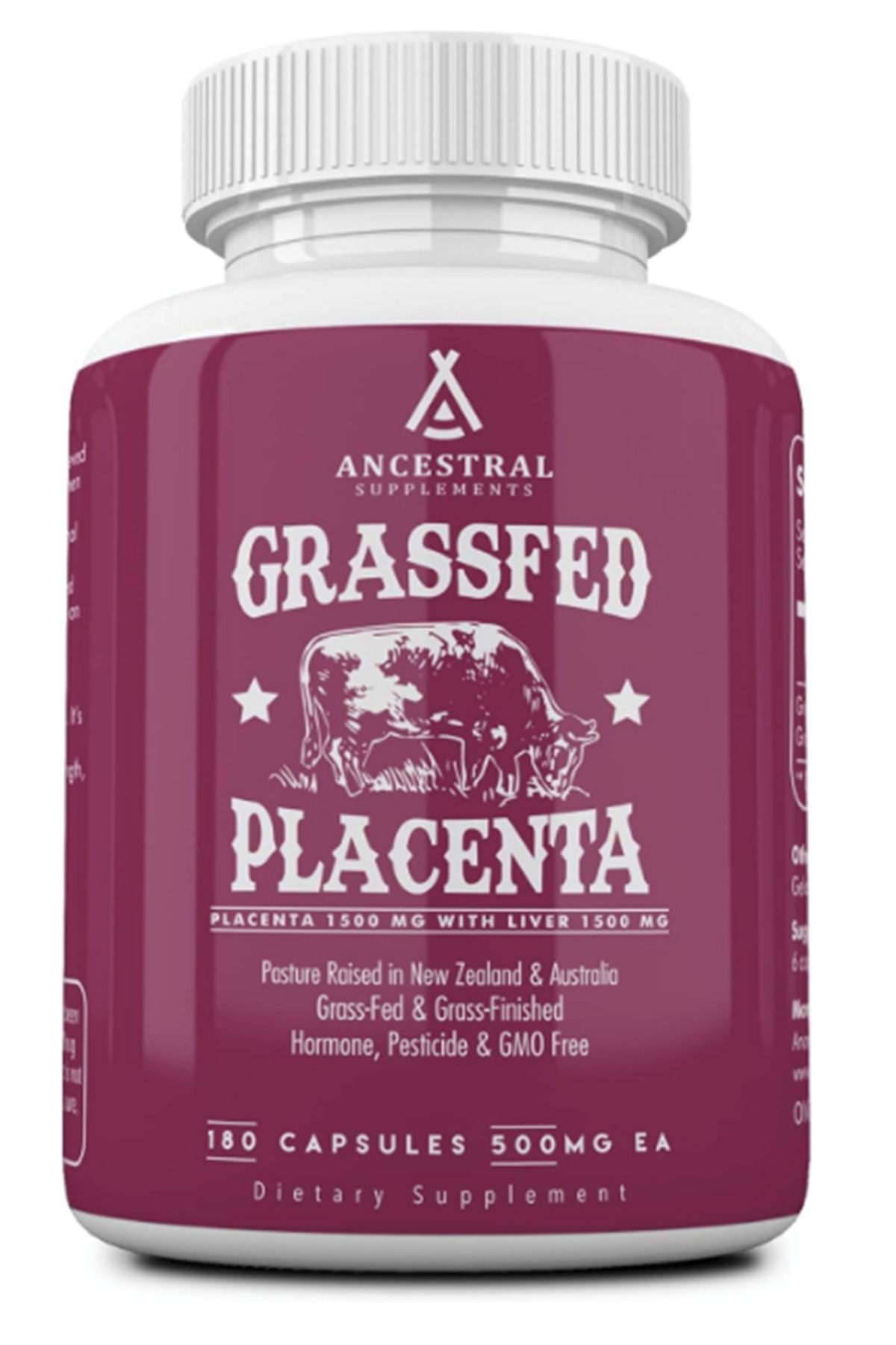 Ancestral Supplements Grass Fed Placenta, Contains Postpartum Promotes, Stem Cells Support Skin Ela