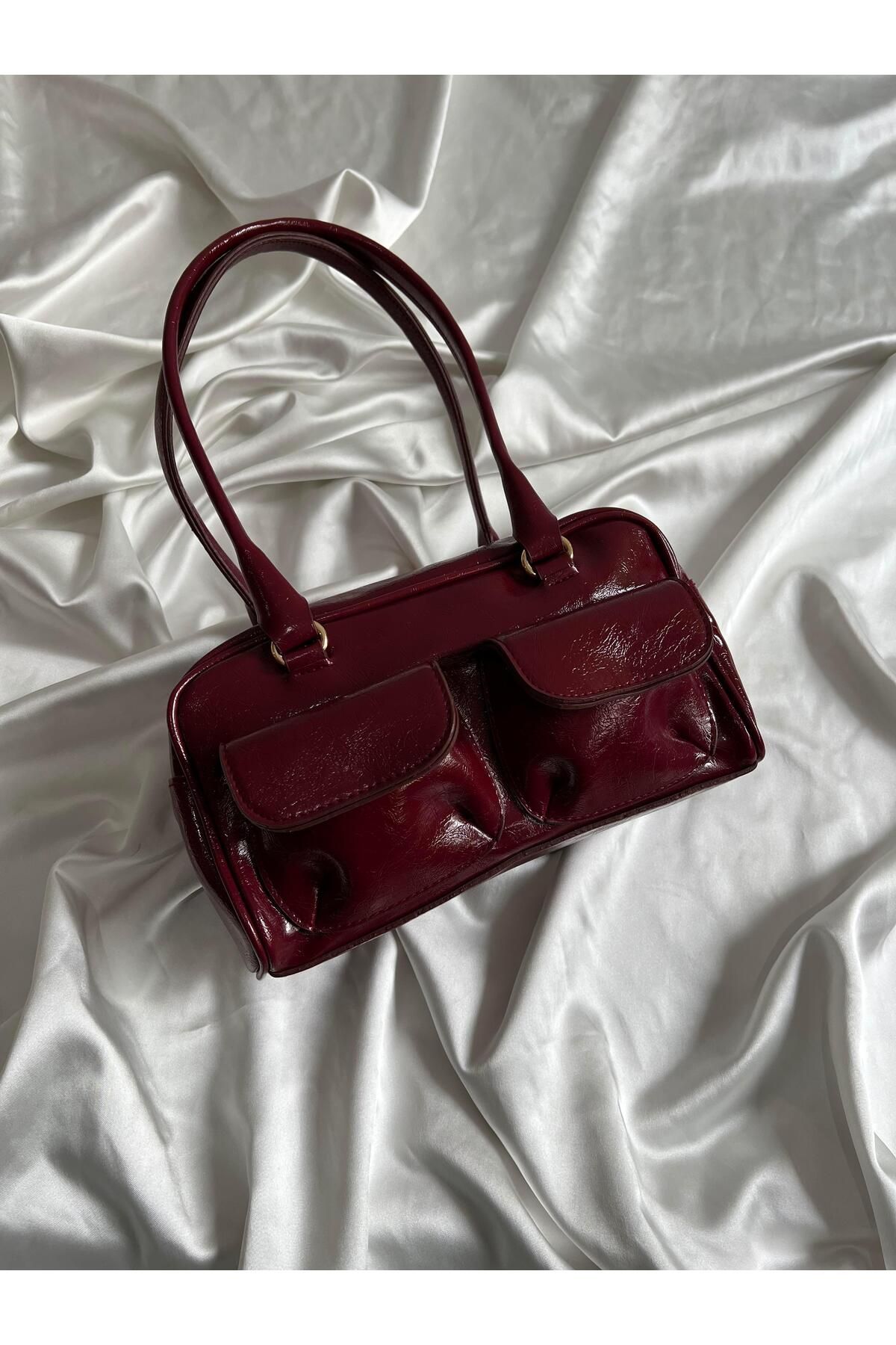 Mia Collection Melli Model El Ve Kadın Omuz Çantası Bordo