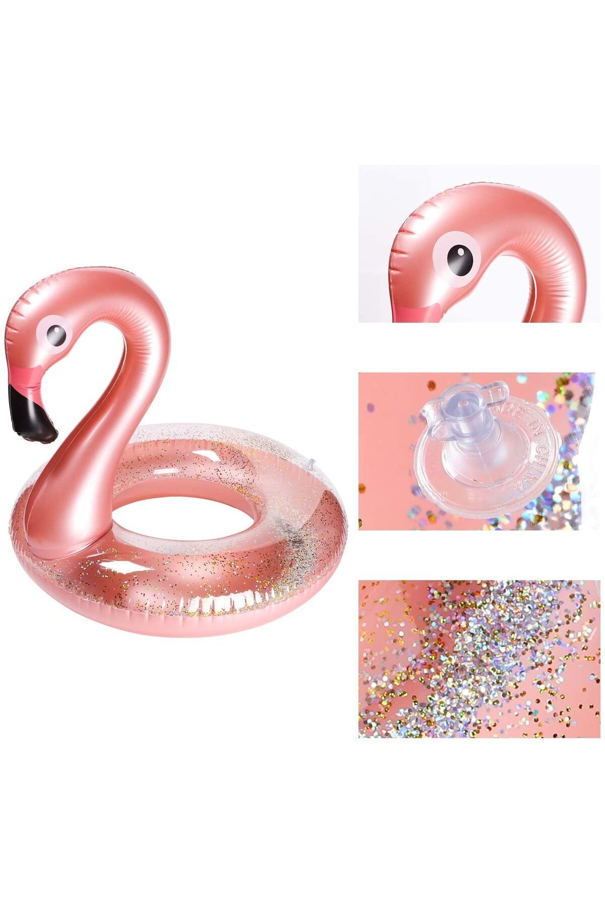 LRS STORE 2-8 Yaş Pembe Flamingo Çocuk Simidi Kız Çocuk Havuz Deniz Oyuncağı Yüzme Simit