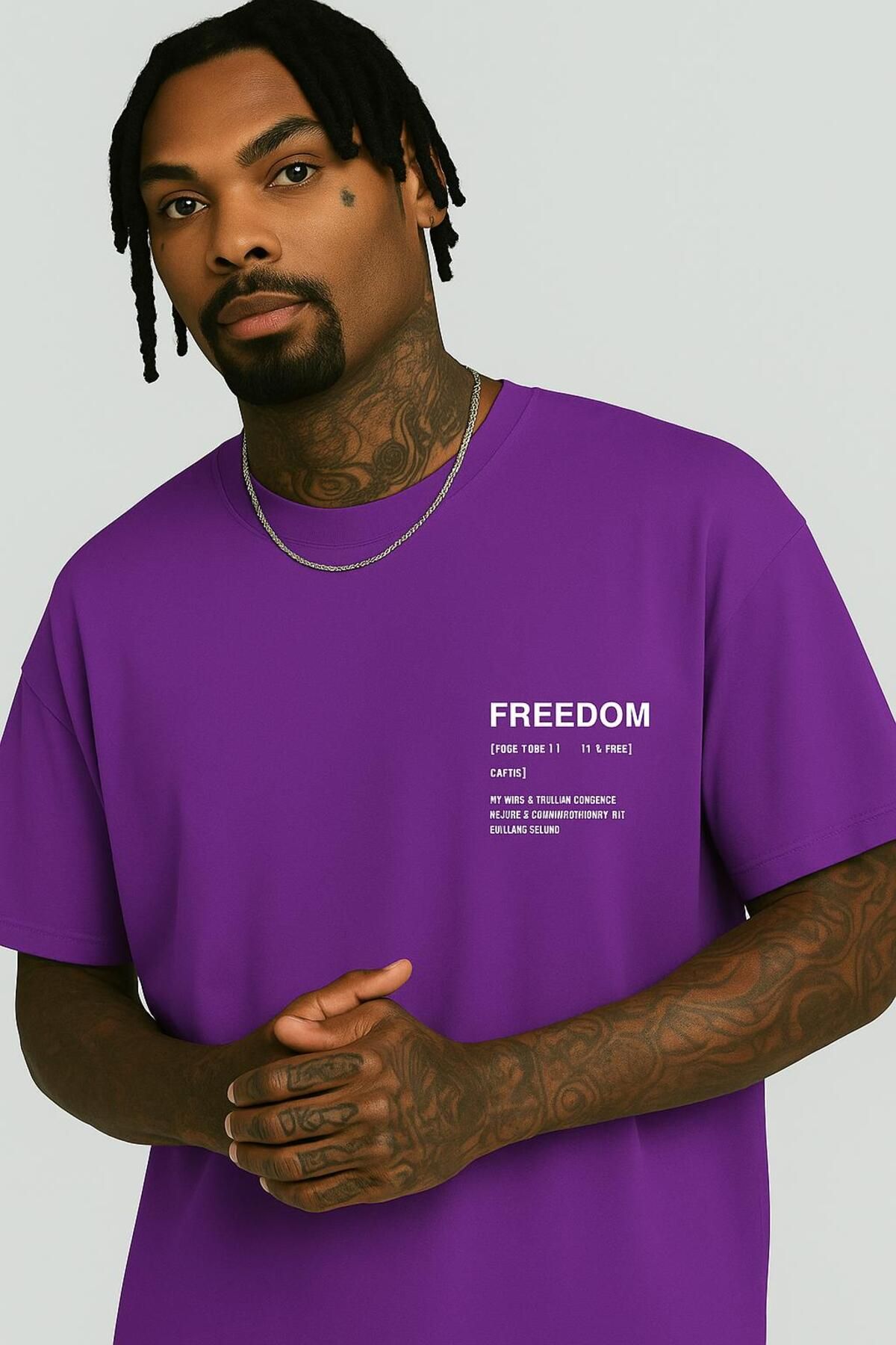 DM DOLCE MORE Freedom Baskılı Unisex T-shirt