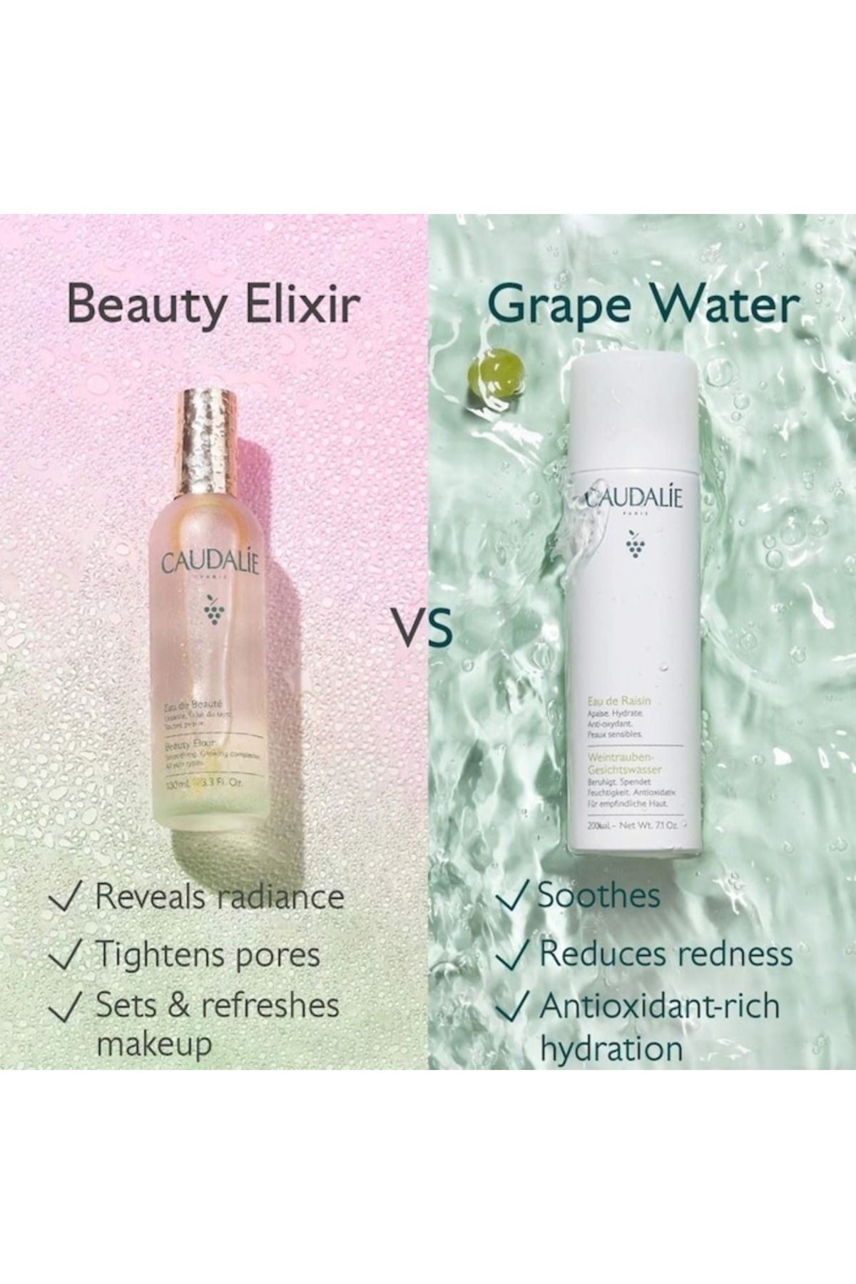 Caudalie-Beauty Elixir Prep Set Glow Face Mist 100ml – Hydrating, Radiance-Boosting Spray 8