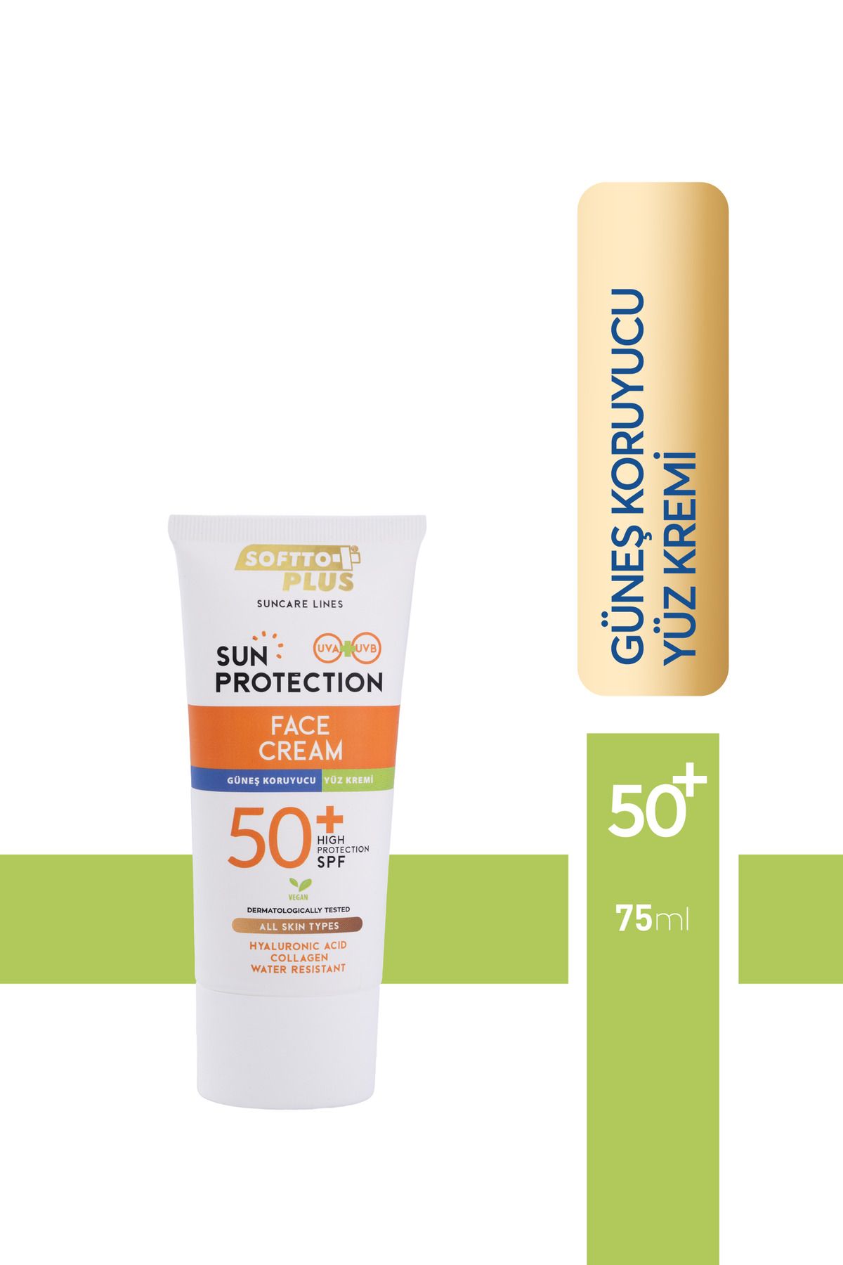 soffto plus Güneş Koruyucu Yüz Kremi 50 Spf 75ml