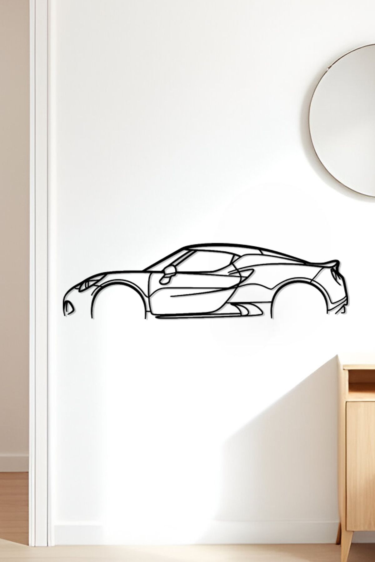 oalpo Alfa 4C Modern Dekoratif Tablo, Dolap, Duvar ve Kapı Üzerine Uygun, 3D Baskı, 20cm