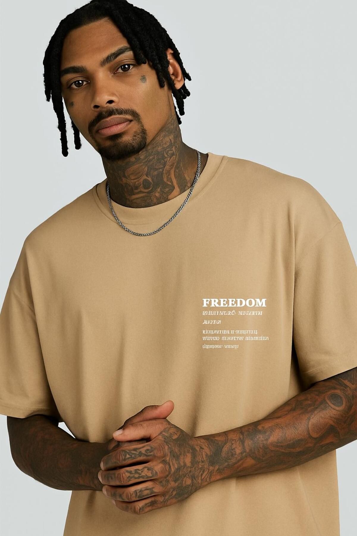 DM DOLCE MORE Freedom Baskılı Unisex T-shirt