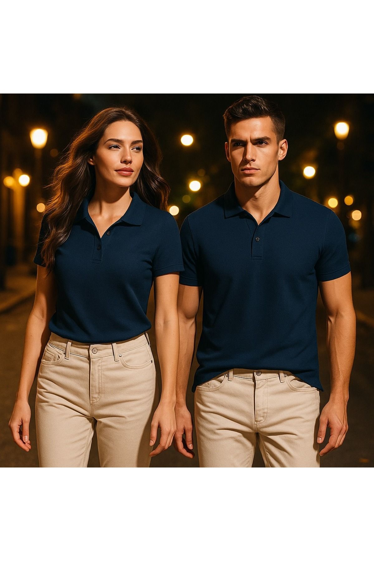 LC Waikiki Basic Polo Yaka Kadın-Erkek Uyumlu Unisex T-Shirt