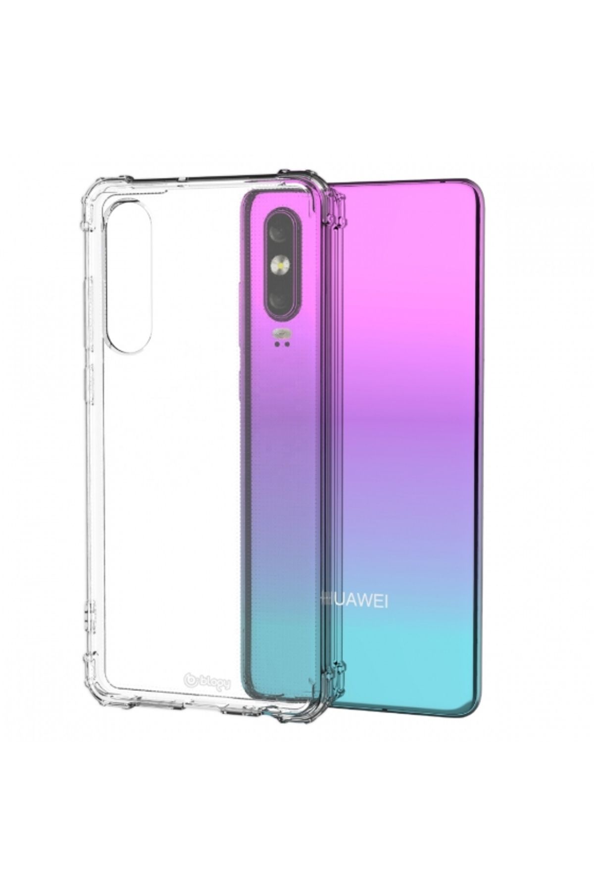 BLOGY P30 Crystal ile Uyumlu Fit Kılıf Crystal Clear