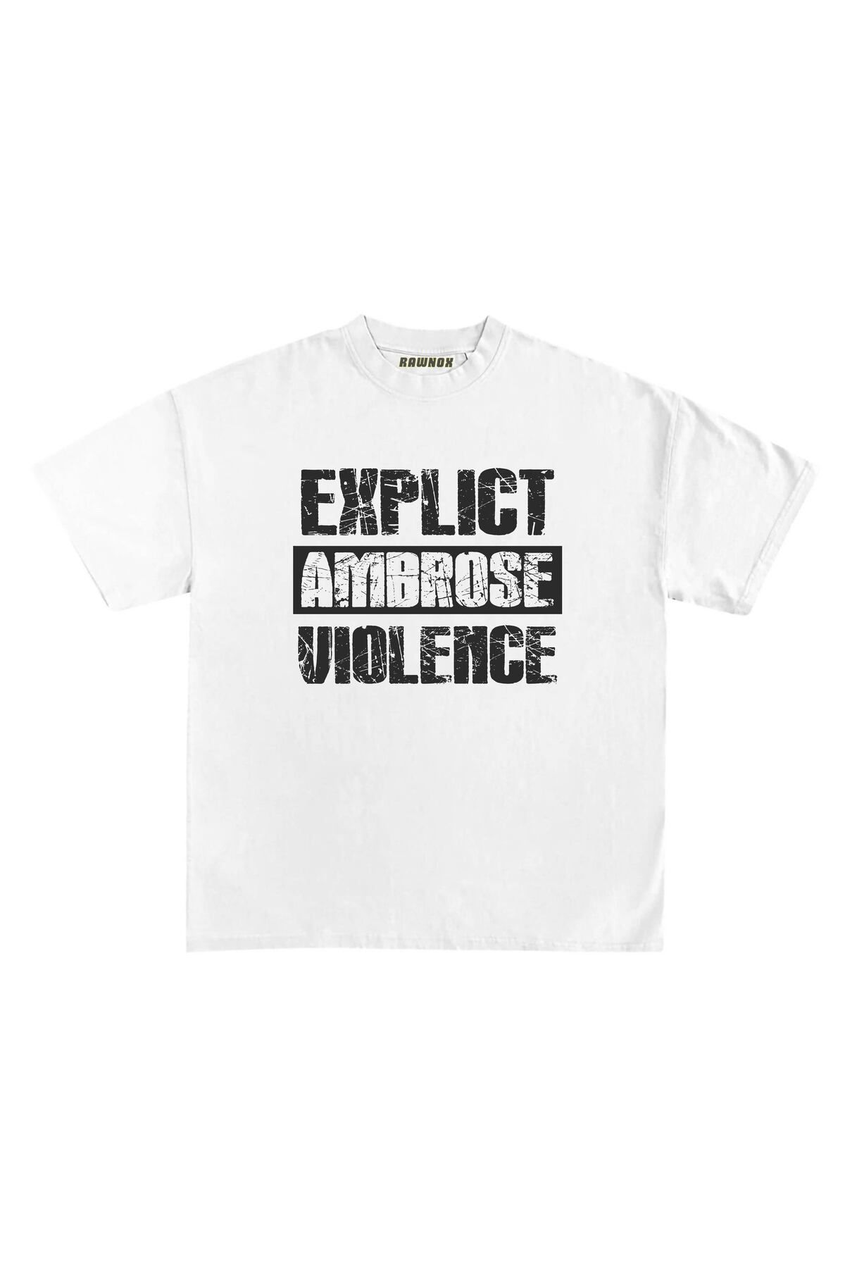 RawNox Unisex Bol Kalıp Explict Baskılı T-shirt