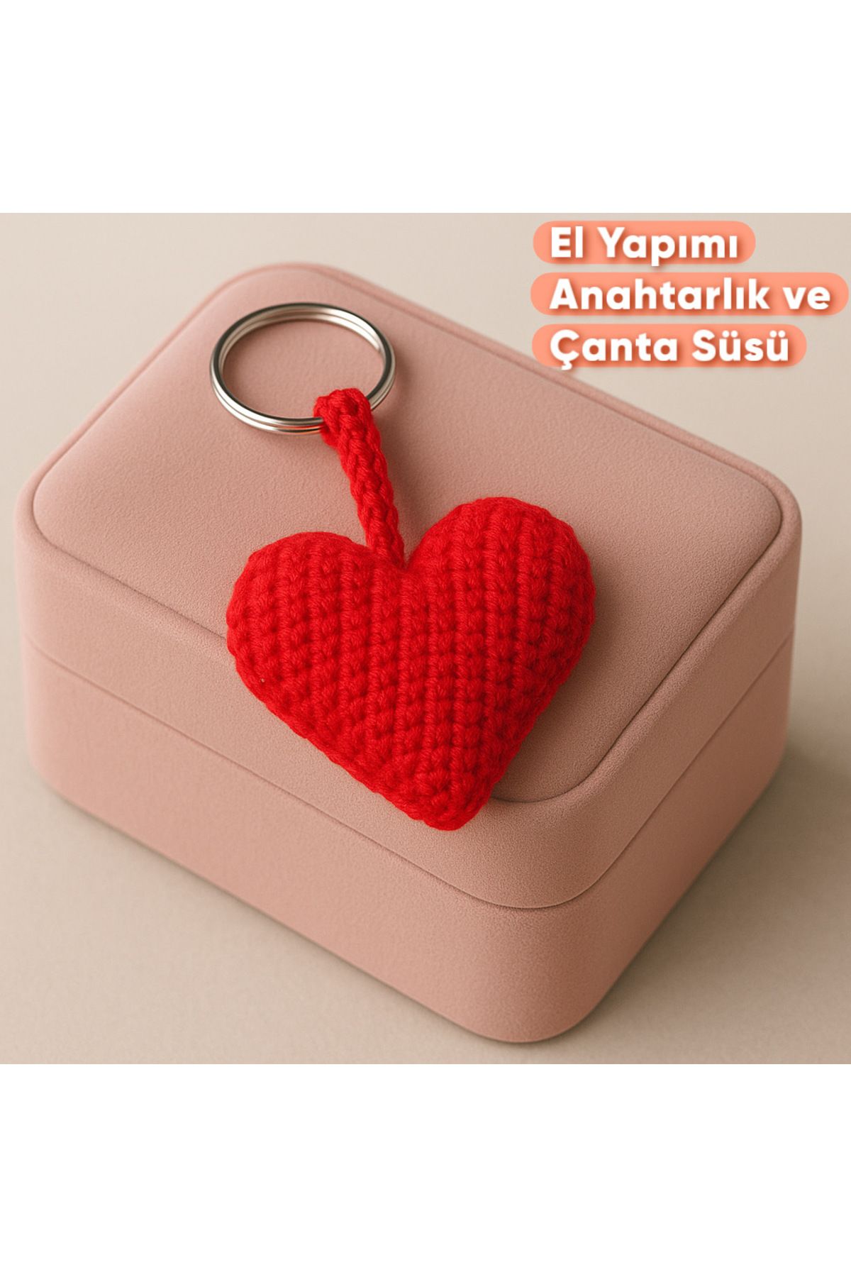 ruvelu Anahtarlık ve Çanta Süsü El Yapımı (Kalp)