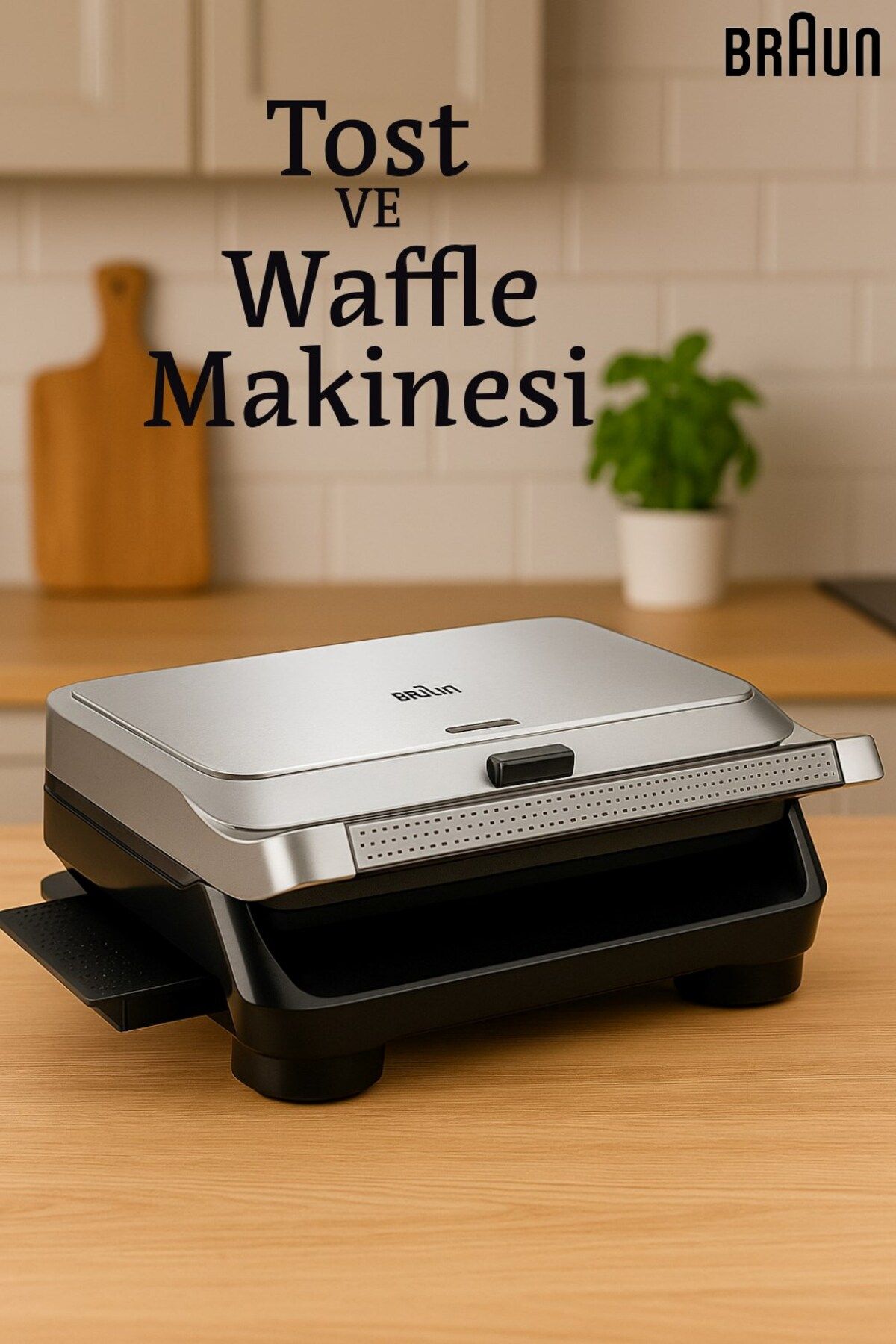 Braun Yağışmaz Yüzeyler SnackMaker 5 Çift Taraflı Sandviç , Waffle Makinesi ve Tost Makinesi