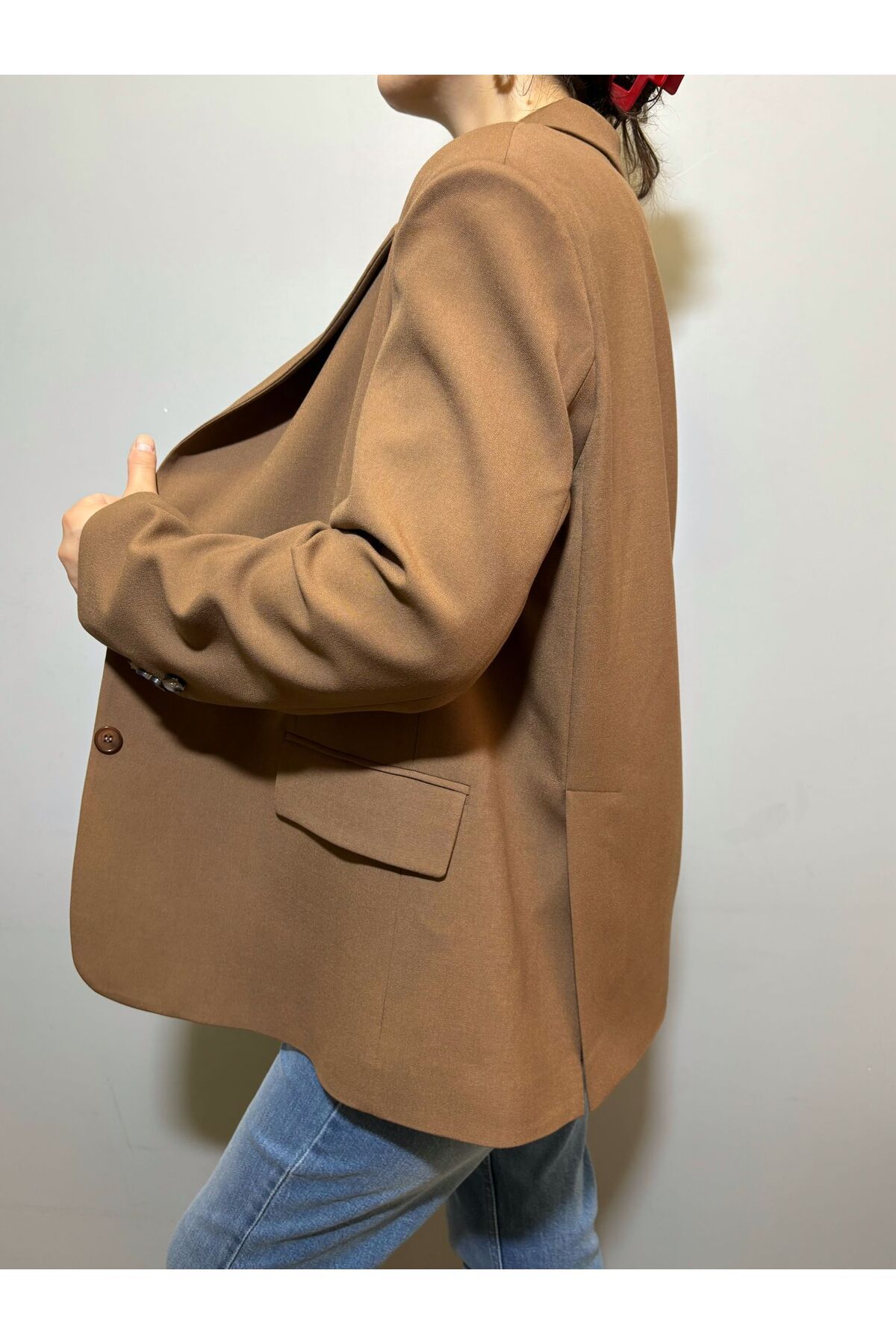 BEYBACO-Jachetă BLAZER CU CĂPTUȘE CU FĂRĂ DEȚĂRARE DE DIMENSIUNE MARE - Jachetă BLAZER - Jachetă DE DIMENSIUNE MARE 4