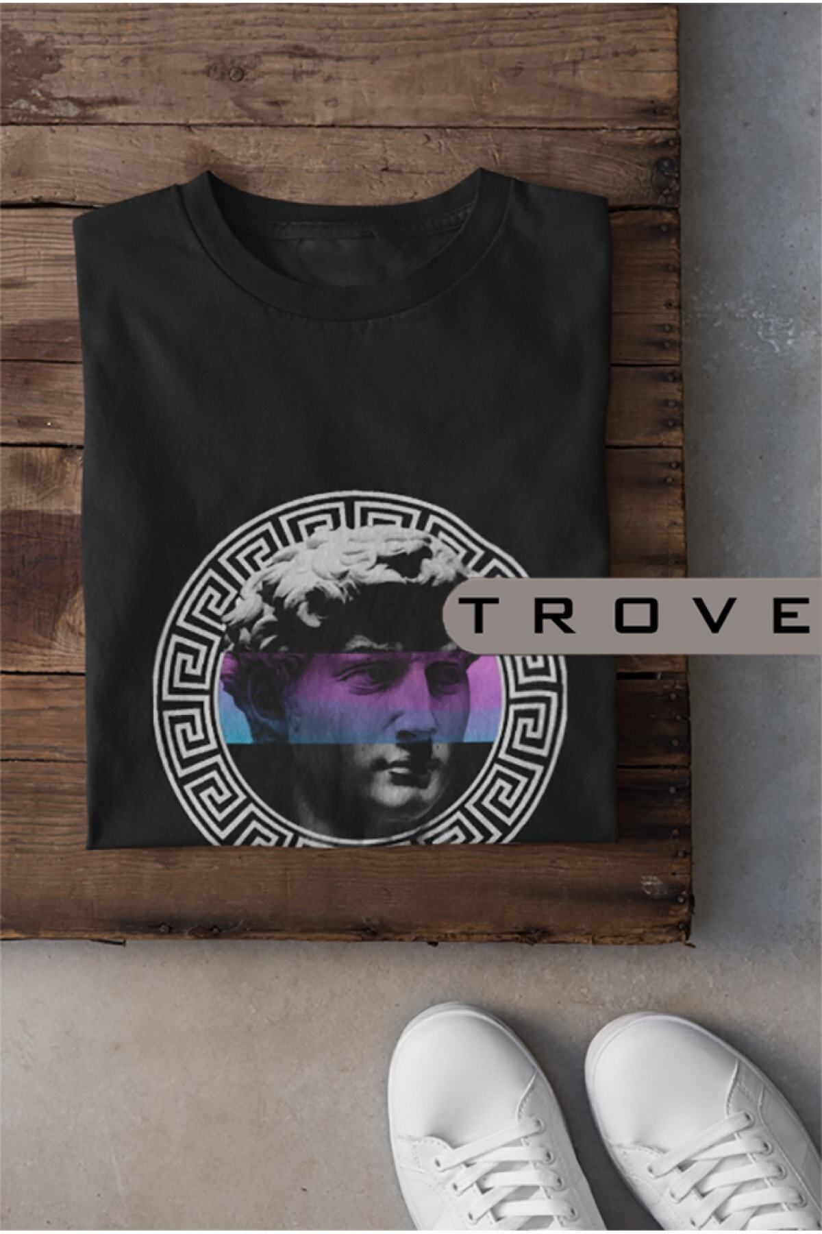 Pisa Art Unısex Kadın Erkek Mitoloji Artemis %100 Pamuk Baskılı Siyah Beyaz T-shirt