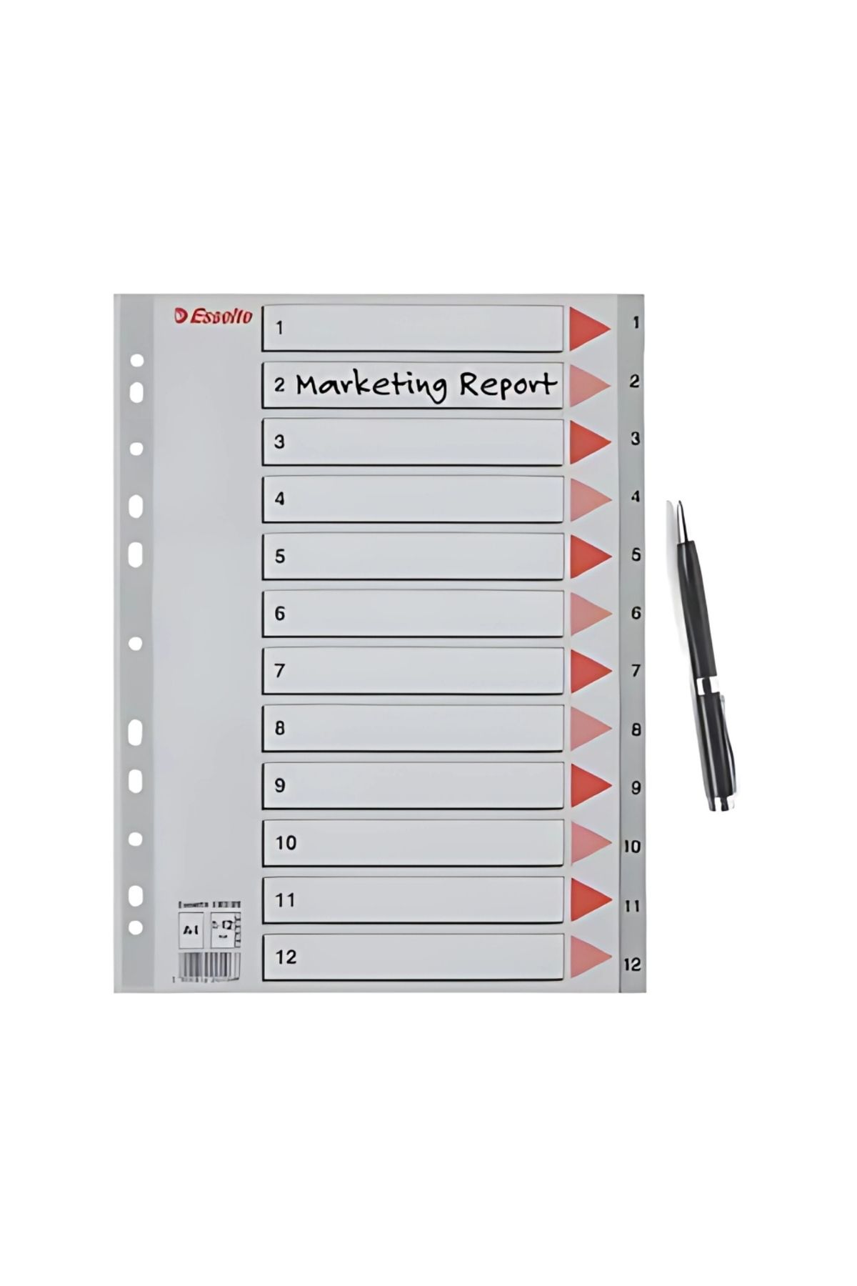 Esselte-A4 Separator,1-12 Figures,115 Micron Pp,For Regular Archiving 5