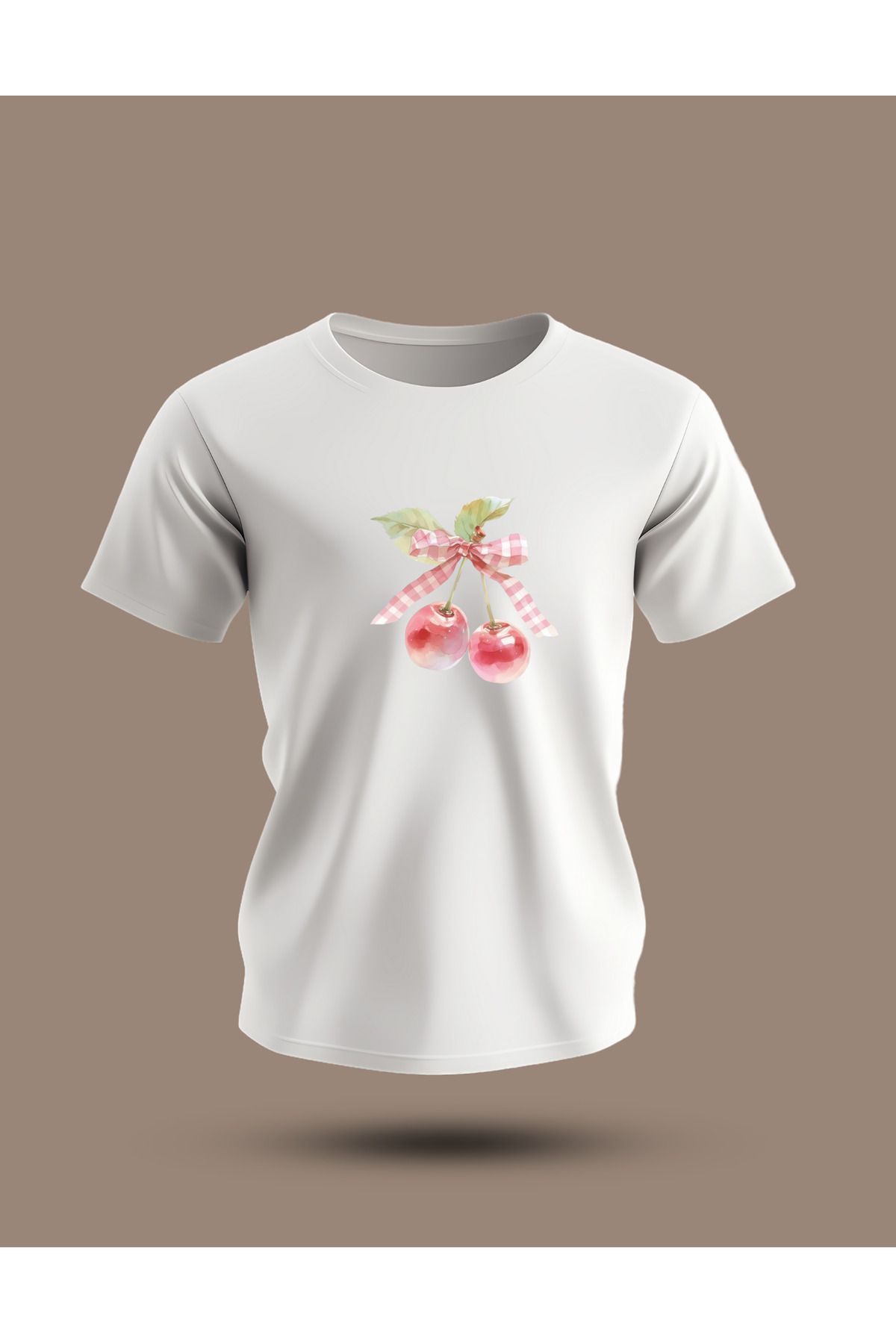 ZAFFİEL CHERY DTF BASKILI Beyaz Bisiklet Yaka Oversize Boyfriend T-shirt