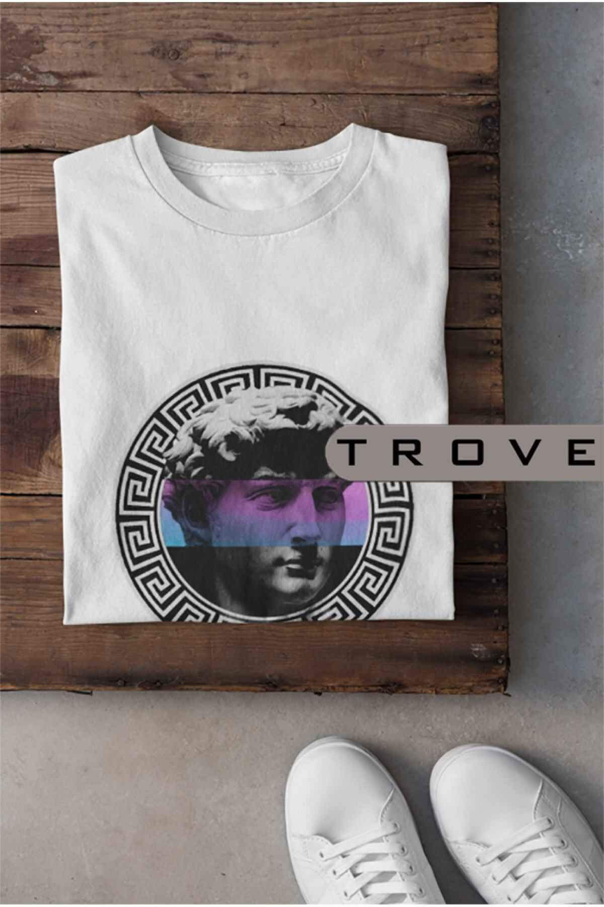 Pisa Art Unısex Kadın Erkek Mitoloji Artemis %100 Pamuk Baskılı Siyah Beyaz T-shirt