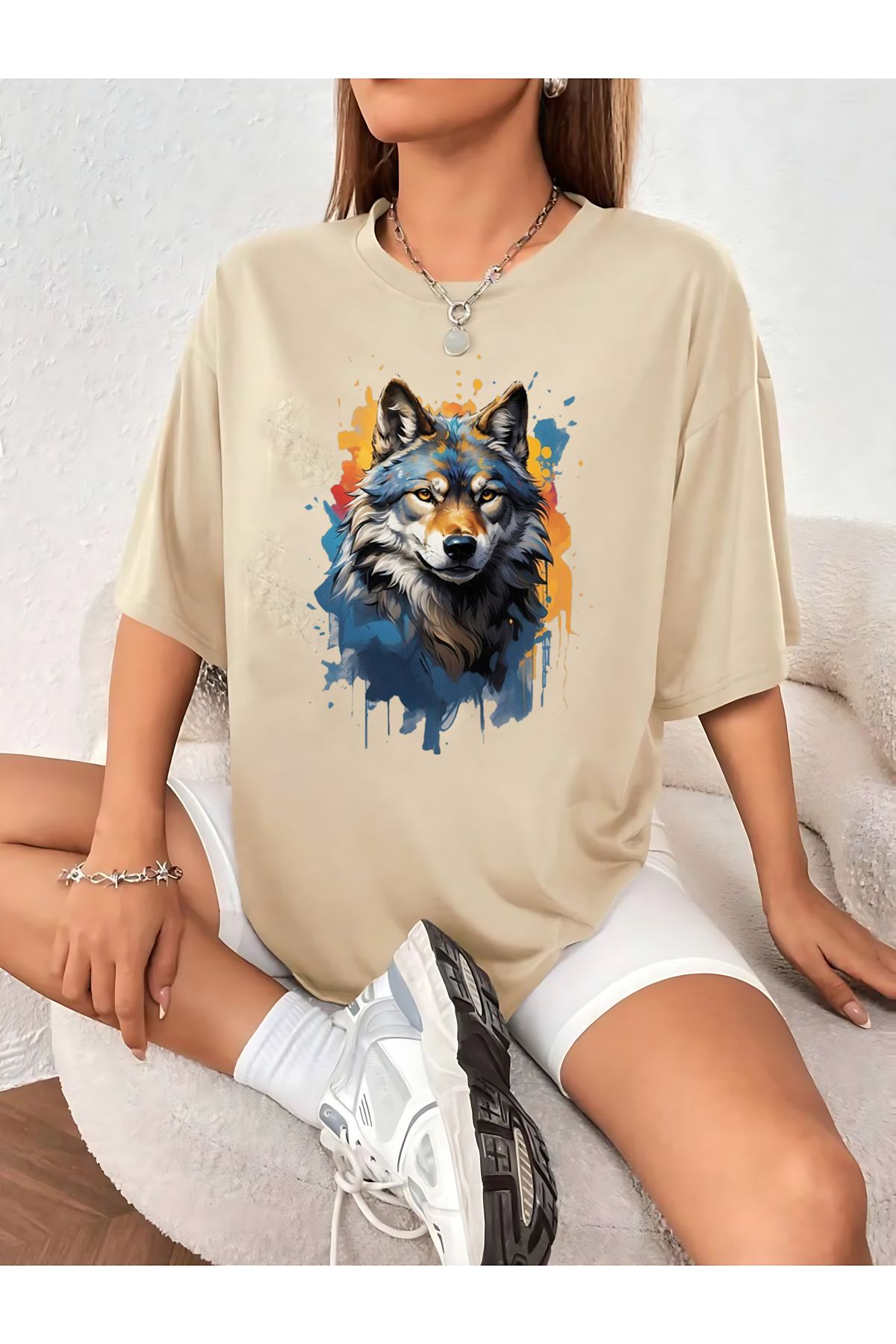 Pisa Art kurt baskılı t-shirt
