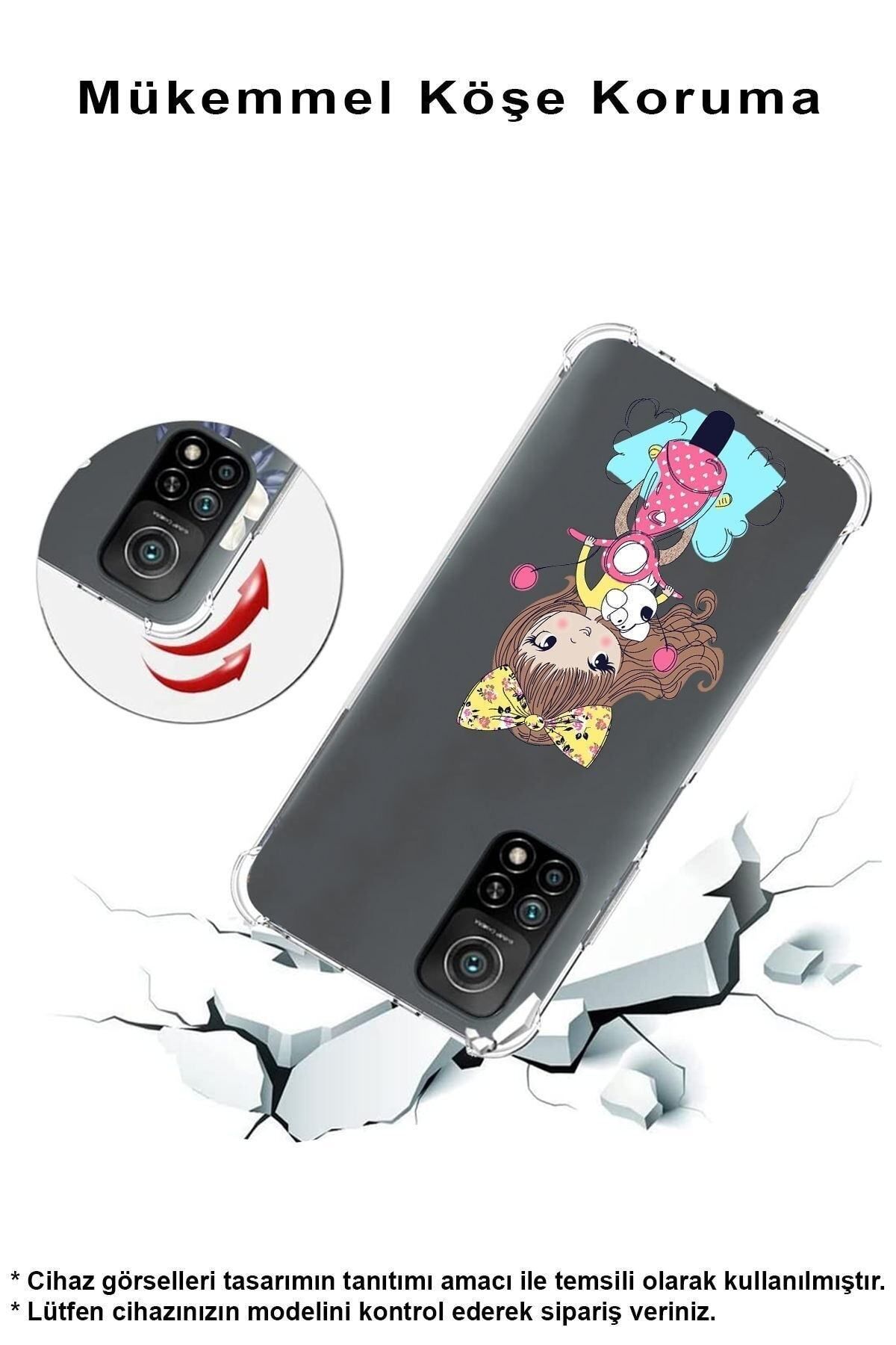 PrintiFy Samsung Galaxy S23 Ultra ile Uyumlu Köşe Korumalı Antişok Kapak Vespagirl Tasarımlı Kılıf