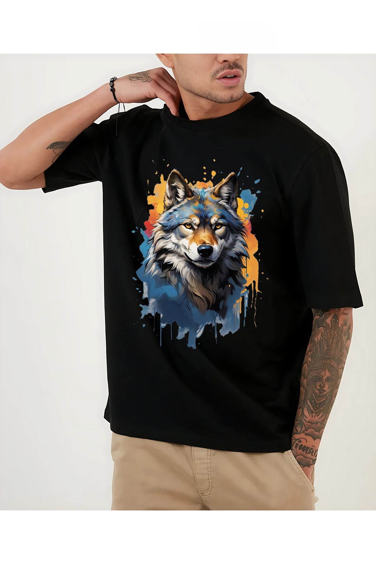 Pisa Art kurt baskılı t-shirt