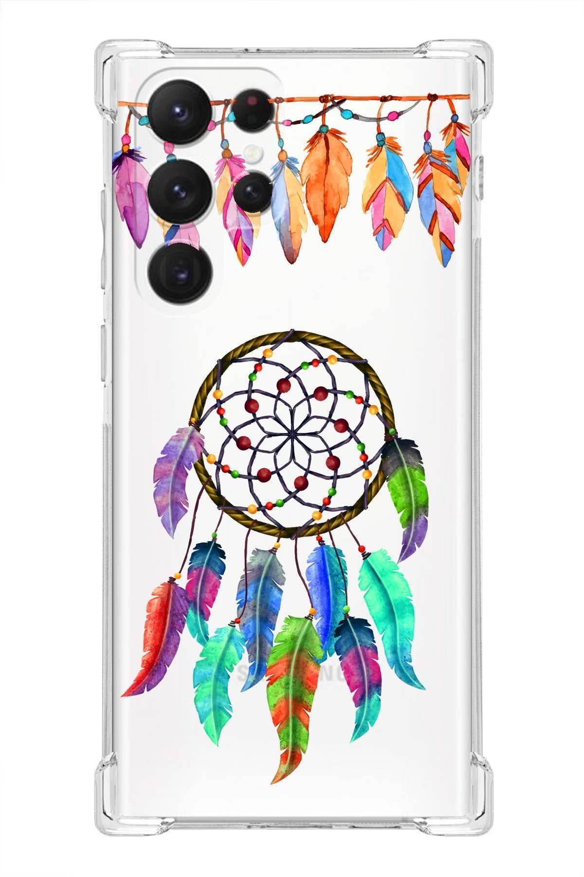 PrintiFy Samsung Galaxy S23 Ultra ile Uyumlu Nazar Boncuğu 6 Baskılı Köşe Korumalı Antişok Kılıf