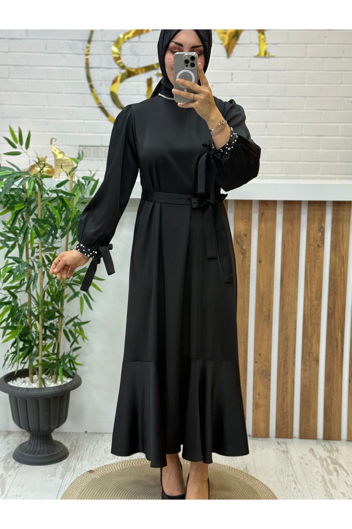 Meryemce Butik SATEN ABİYE ELBİSE