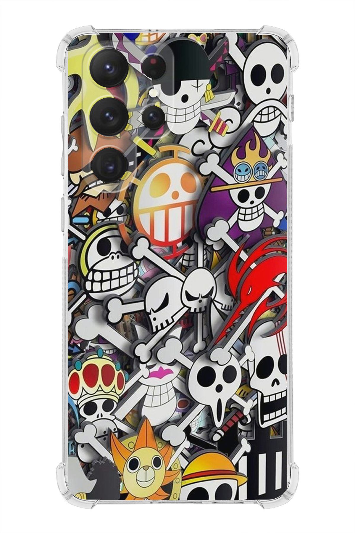 PrintiFy Samsung Galaxy S23 Ultra ile Uyumlu Köşe Korumalı Antişok Kapak Anime Tasarımlı Kılıf