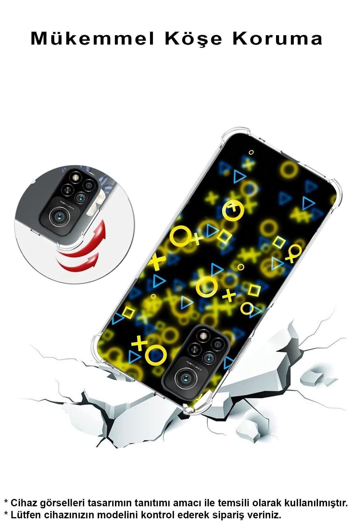 PrintiFy Samsung Galaxy S23 Ultra ile Uyumlu Köşe Korumalı Antişok Kapak Semboller Tasarımlı Kılıf
