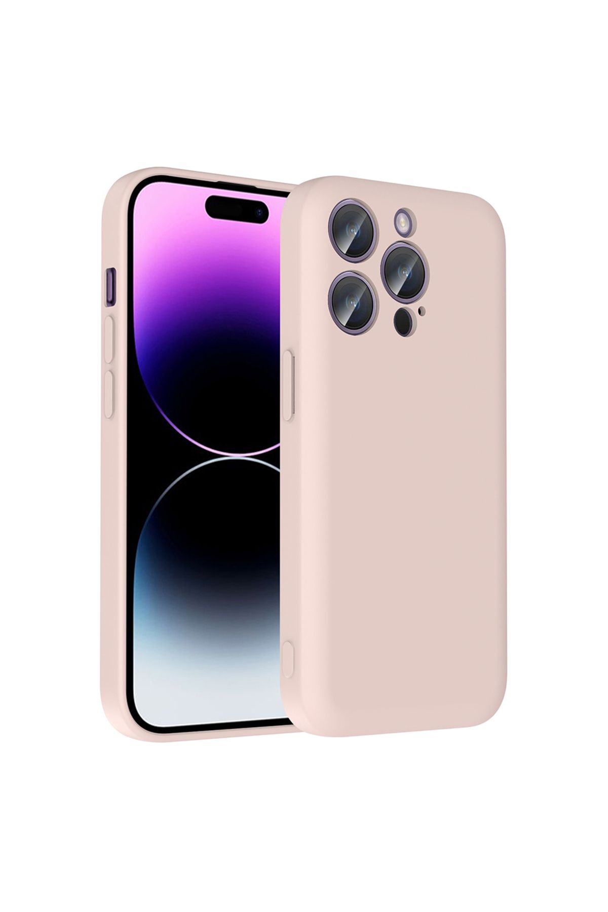 Başkenttekno iPhone 14 Pro Max Kılıf Kamera Korumalı Kartlık Hazneli Vitra Kapak