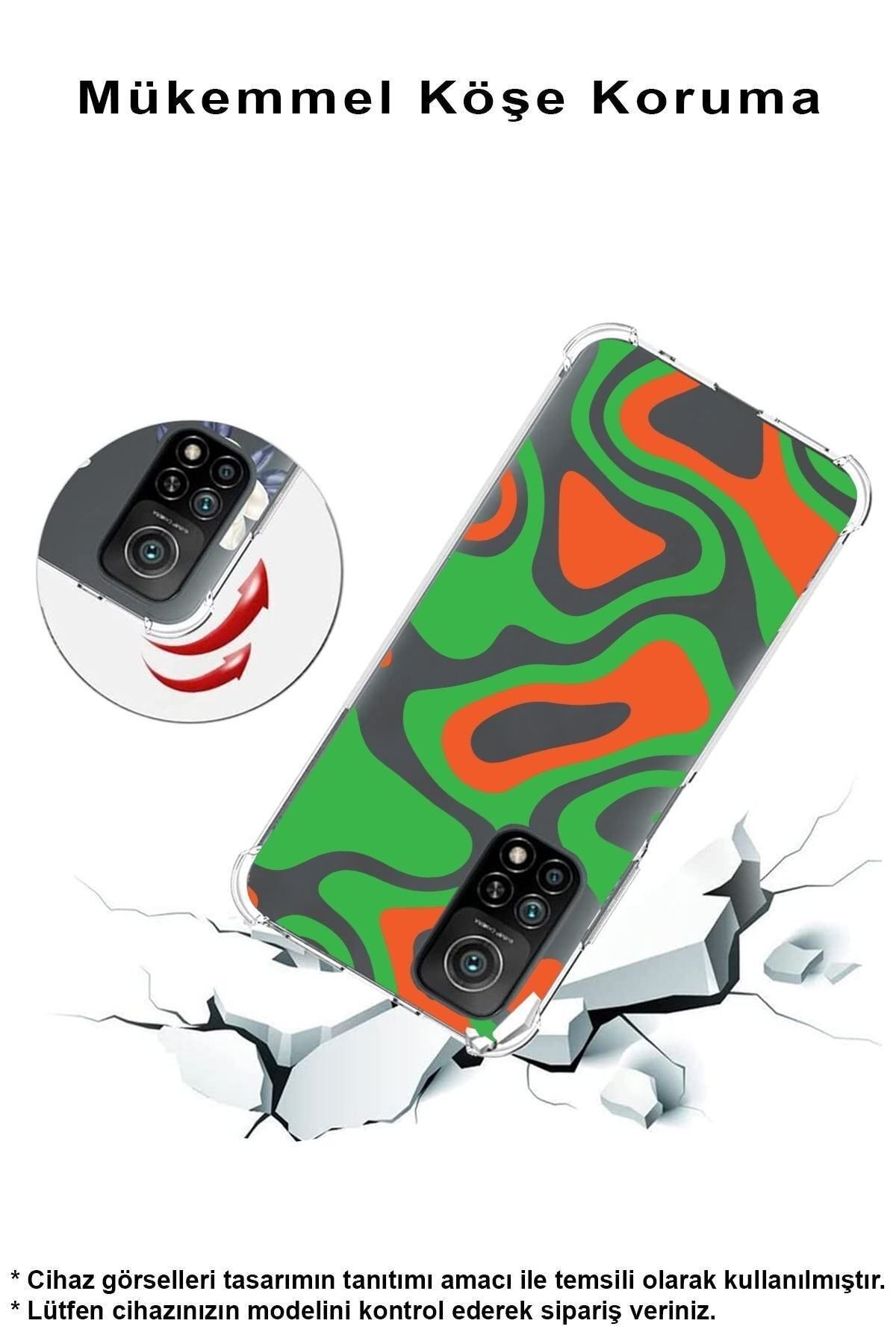 PrintiFy Samsung Galaxy S23 Ultra ile Uyumlu Köşe Korumalı Antişok Kapak Renkli Desen Tasarımlı Kılıf