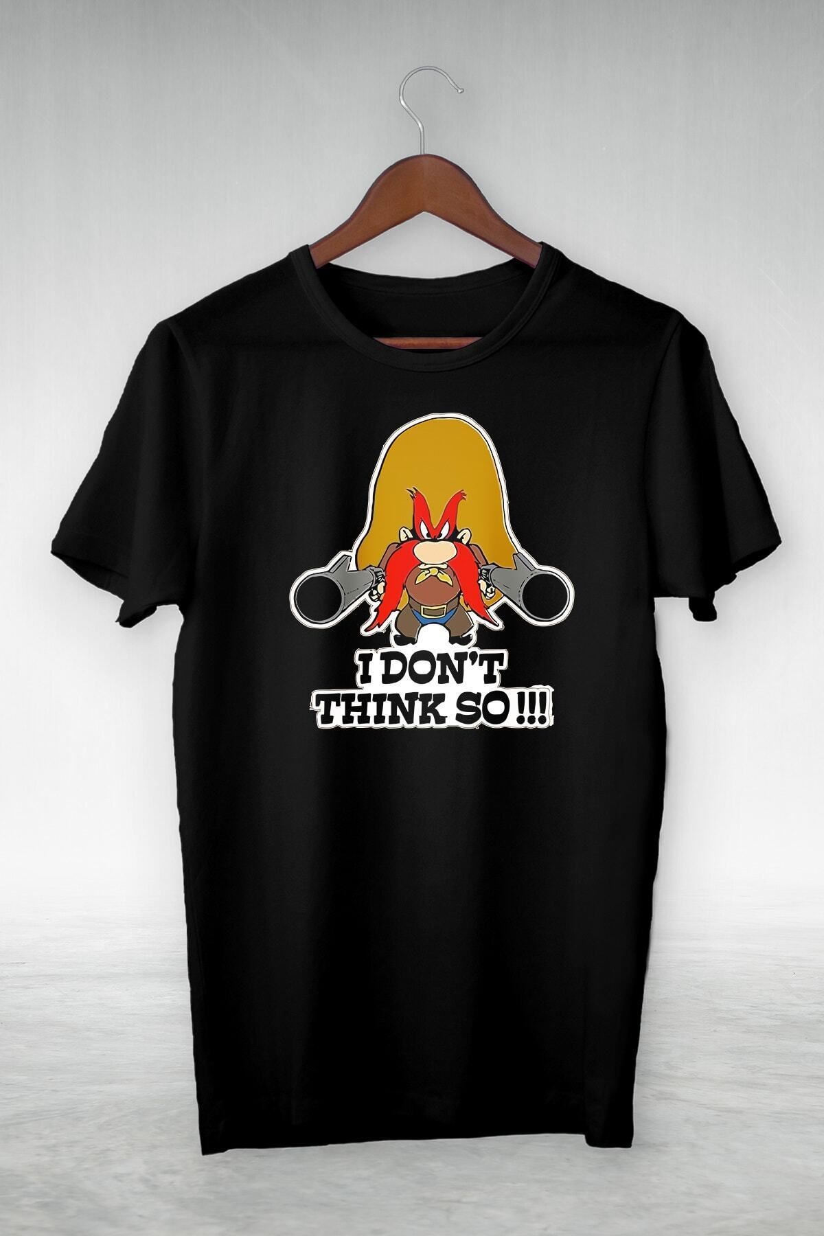 Pisa Art Siyah -ı Dont Think-ıllustrasyon Çizim -vtshirt