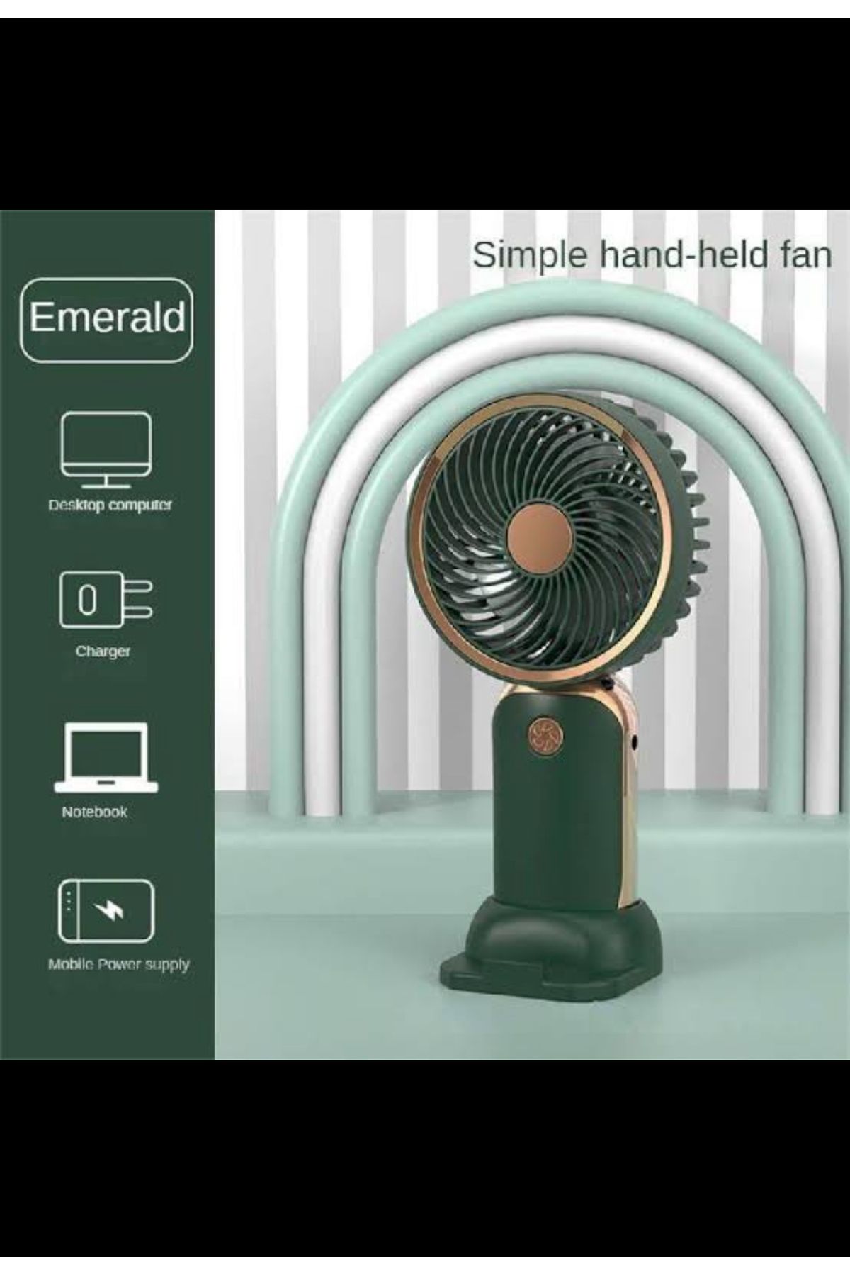EMİN ENSAR HOME Mini El Tipi Vantilatör USB Vantilatör Yürüyüş Masa Vantilatörü Yürüyüş Ev Ofis Seyahat