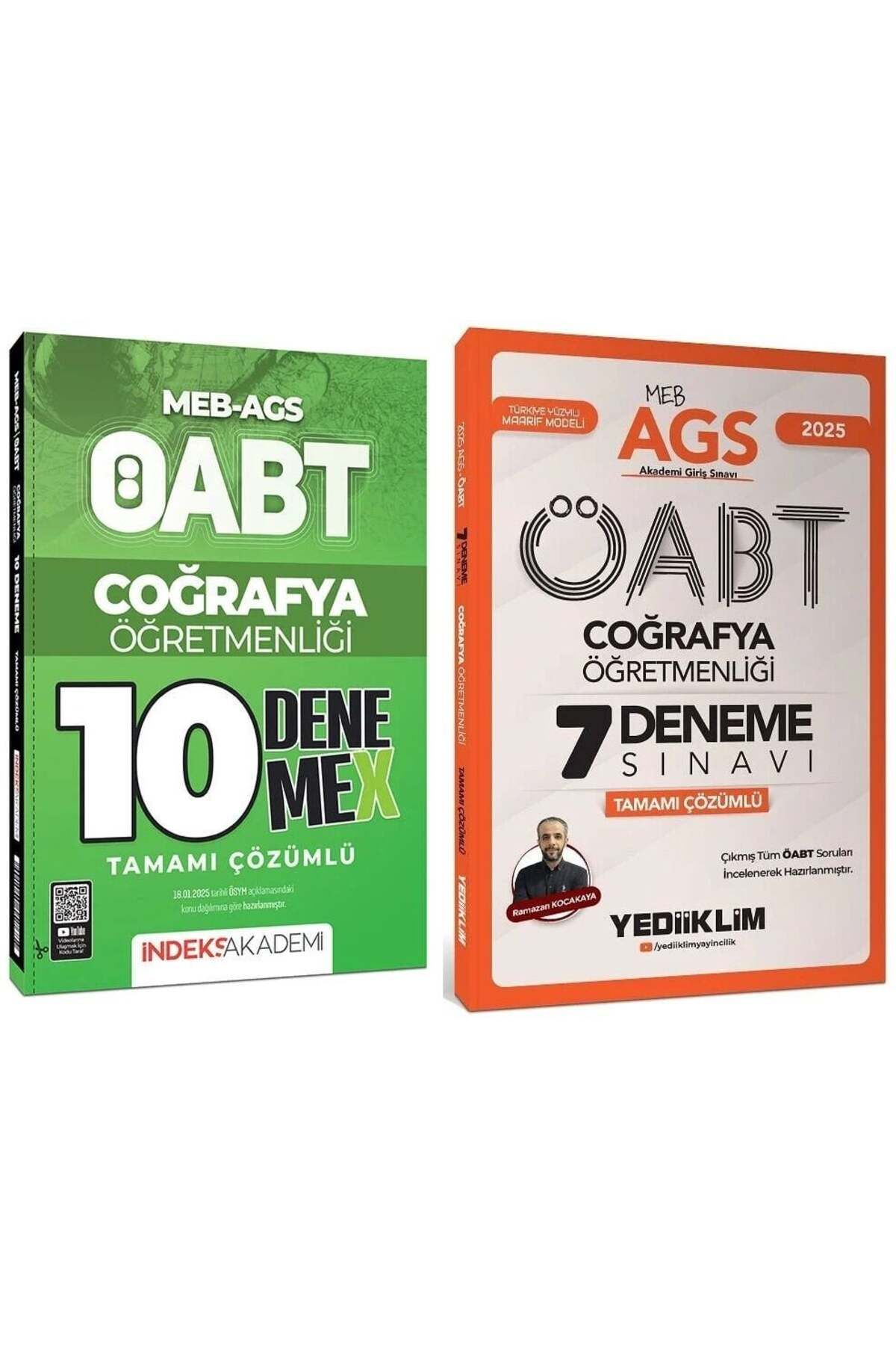 Makro Kitabevi Yayınları Yediiklim+İndeks 2025 Baskı ÖABT AGS Coğrafya Öğretmenliği 7+10 Deneme 2 li Set