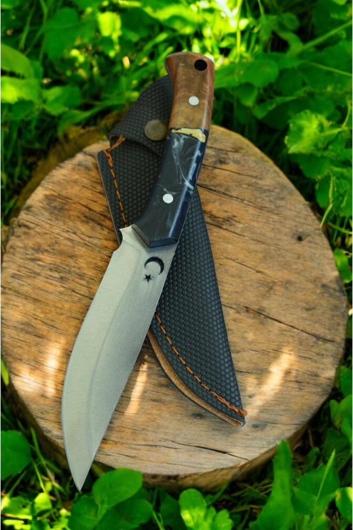 MERTCAN KNİFE 20 cm epoksi hibrit kabze outdoor av ve kamp bıçağı mutfak bıçağı çakı kasap et bıçağı