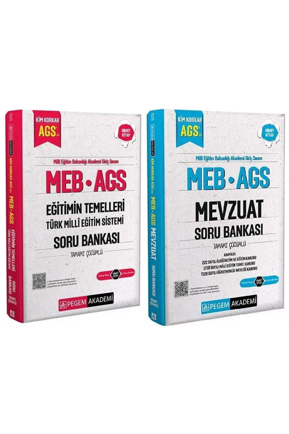 Garantör Akademi Pegem 2026 Bas. MEB-AGS Eğitimin Temelleri + Mevzuat Soru Bankası 2 li Set