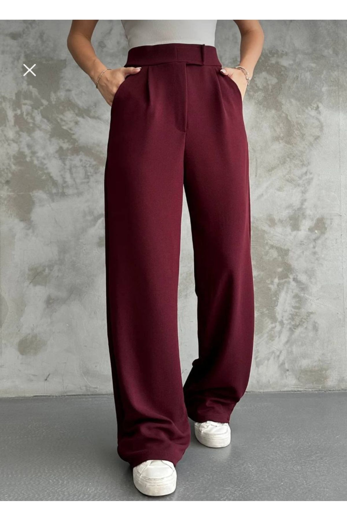 Butik Çırtlı cepli Palazzo pantolon