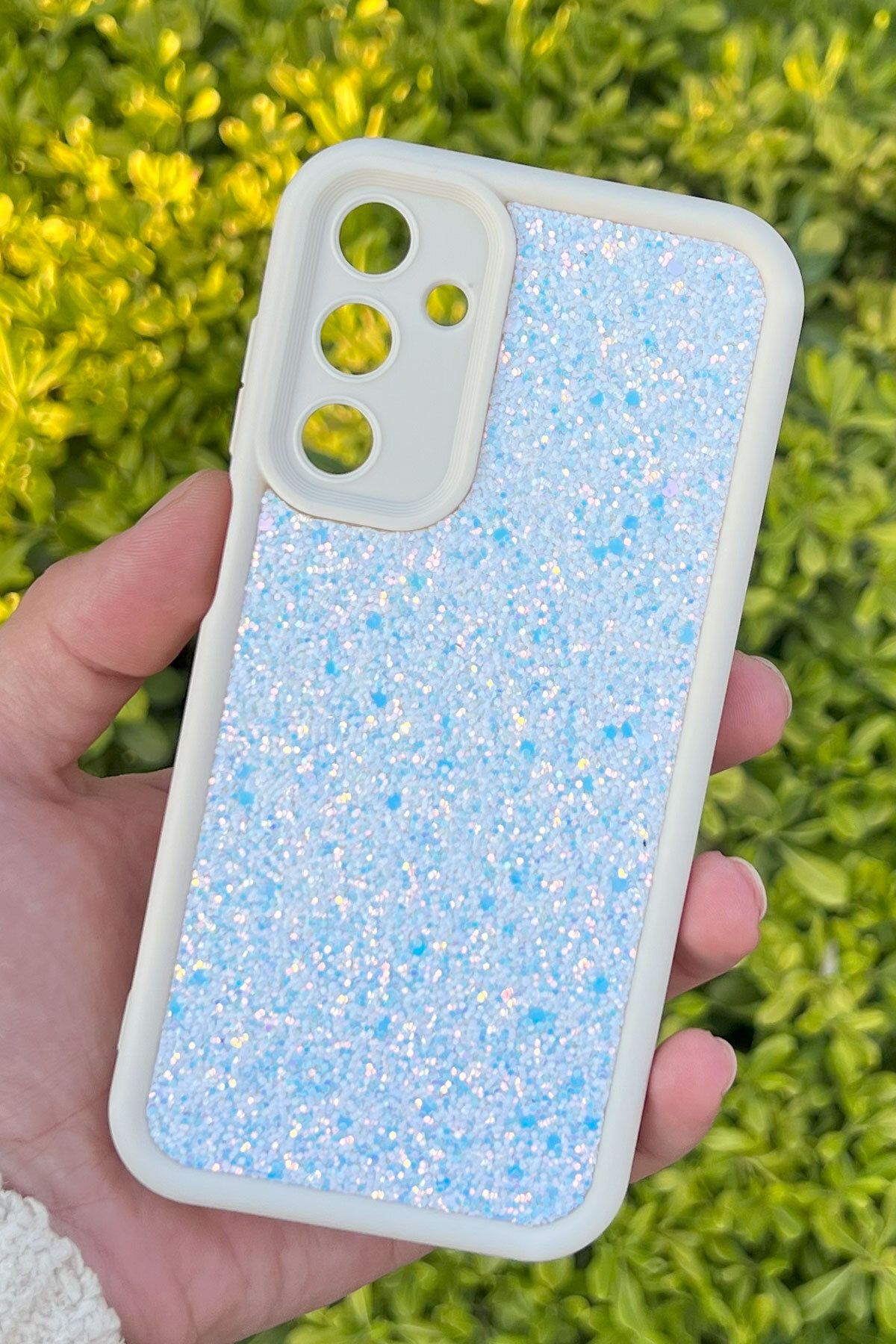 CEPSTOK Samsung Galaxy A15 Kılıf Taşlı Işıltılı Darbe Önleyici Silikon Kapak