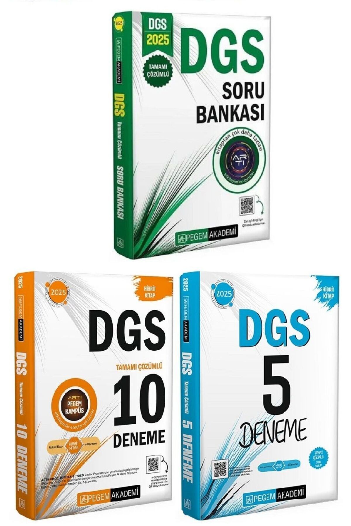 Makro Kitabevi Yayınları Pegem 2025 Baskı DGS Soru Bankası + 10+5 Deneme 3 lü Set