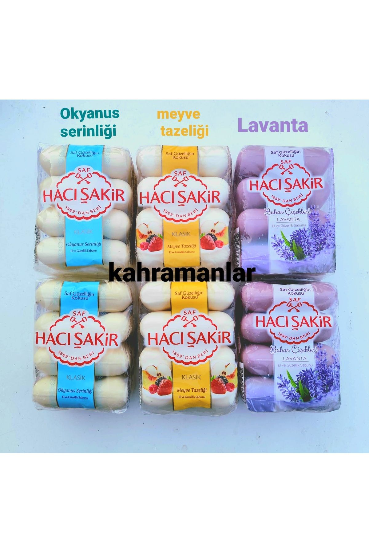YEŞİLLİ STORE Güzellik Sabunu hacışakir 6 paket gönderim resimdekiler aynı sı