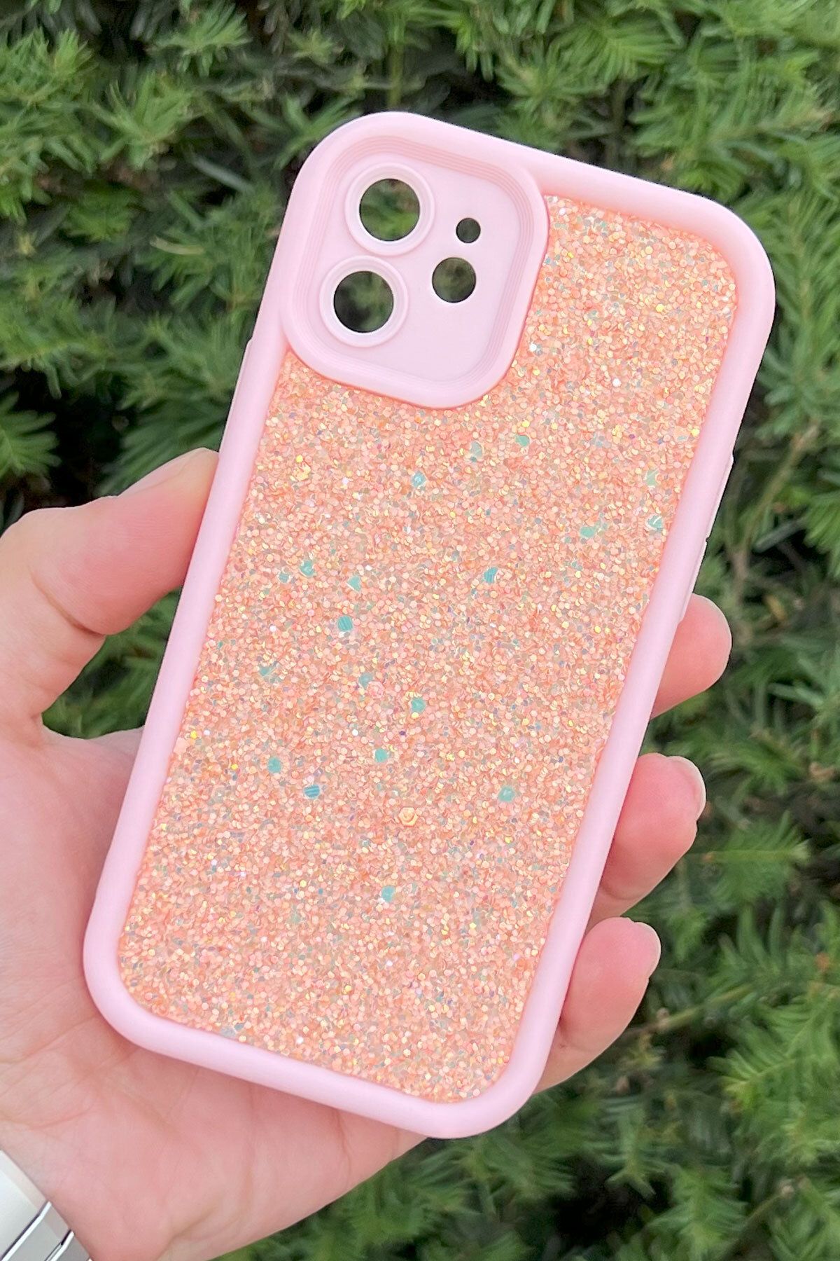 CEPSTOK iPhone 12 Kılıf Taşlı Işıltılı Darbe Önleyici Silikon Kapak