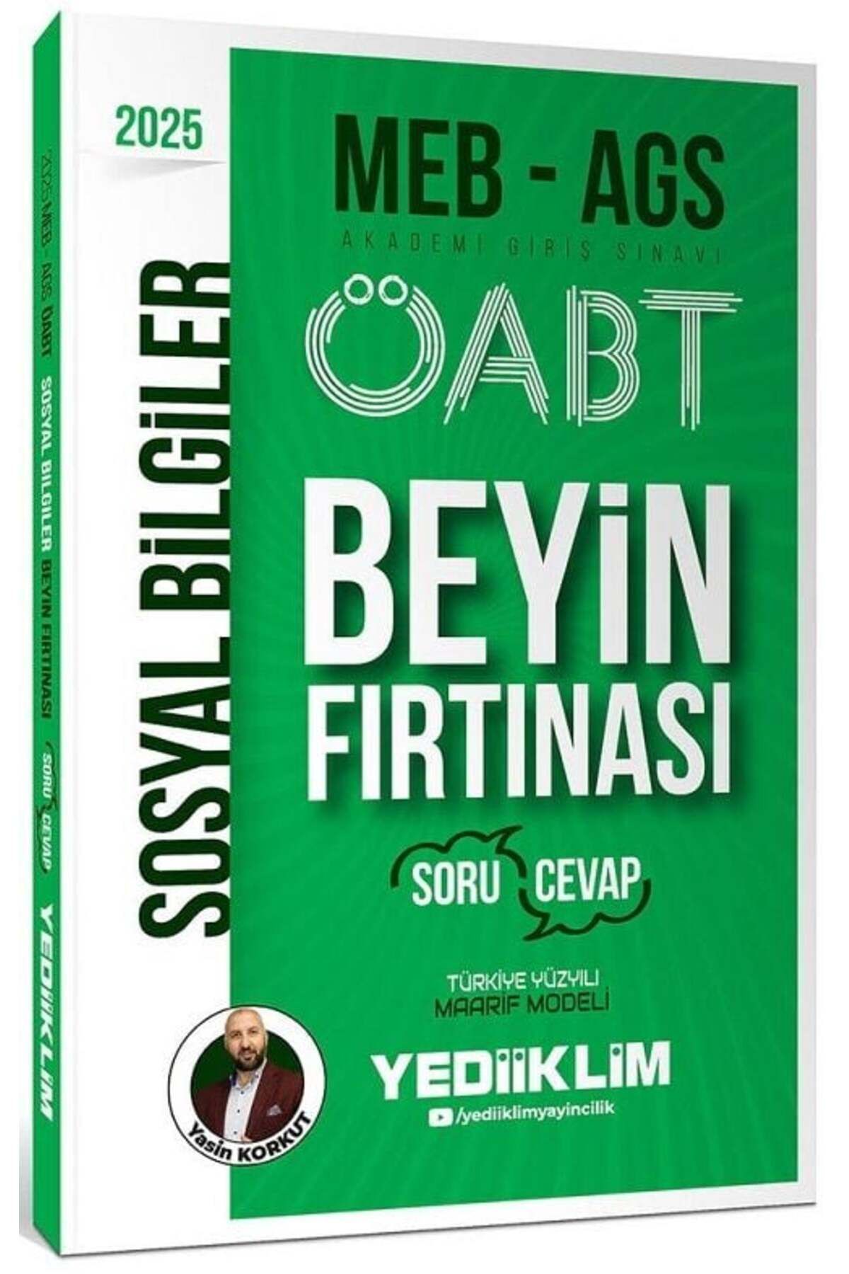 Makro Kitabevi Yayınları Yediiklim 2025 Baskı ÖABT AGS Sosyal Bilgiler Öğretmenliği Beyin Fırtınası Soru Cevap