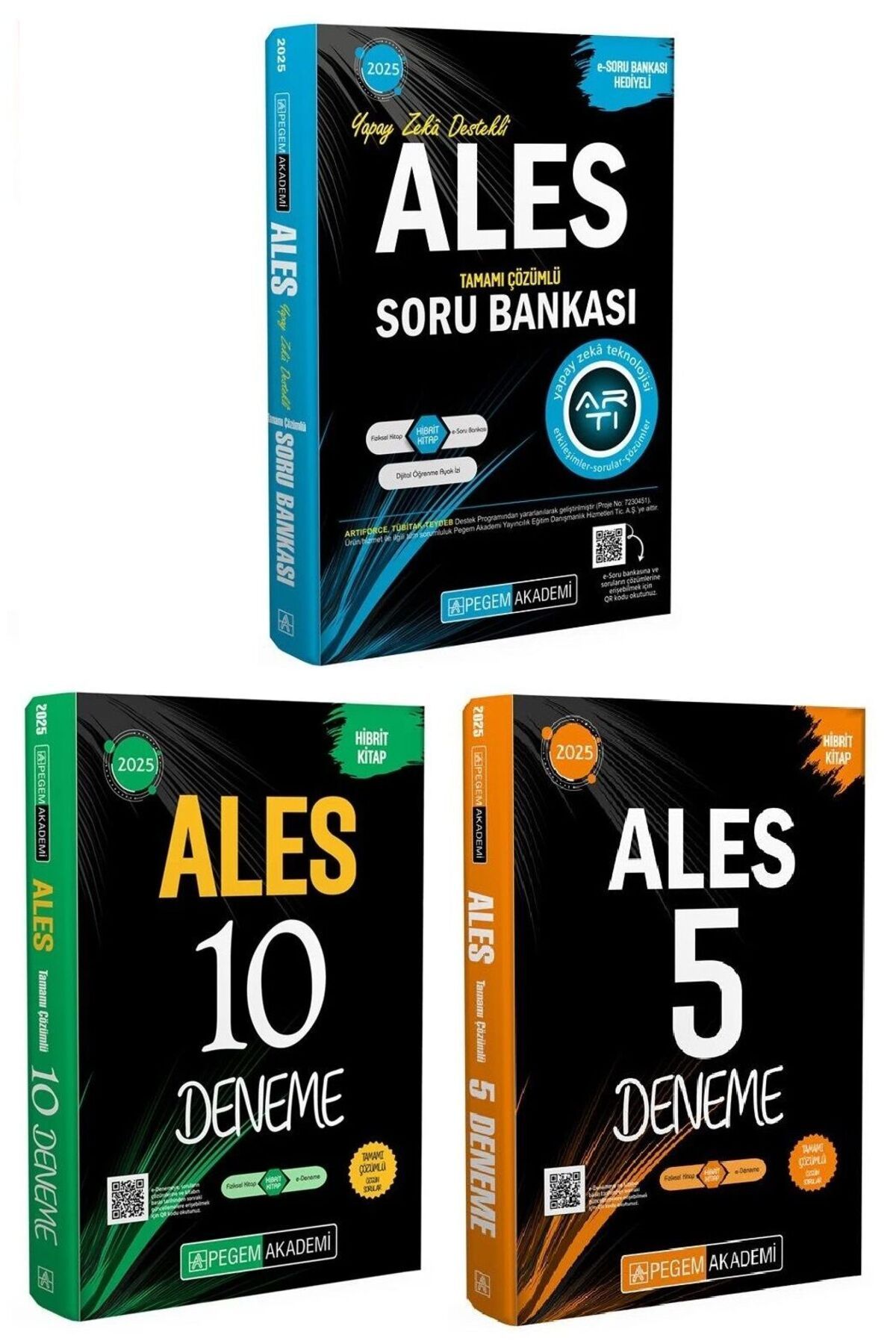 Makro Kitabevi Yayınları Pegem 2025 Baskı ALES Soru Bankası + 10+5 Deneme 3 lü Set