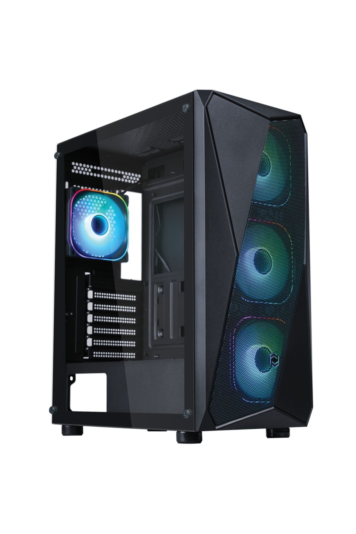 FRISBY FX-100 600W 80+ 4xARGB FAN Mid Tower Siyah Gaming (Oyuncu) Kasa