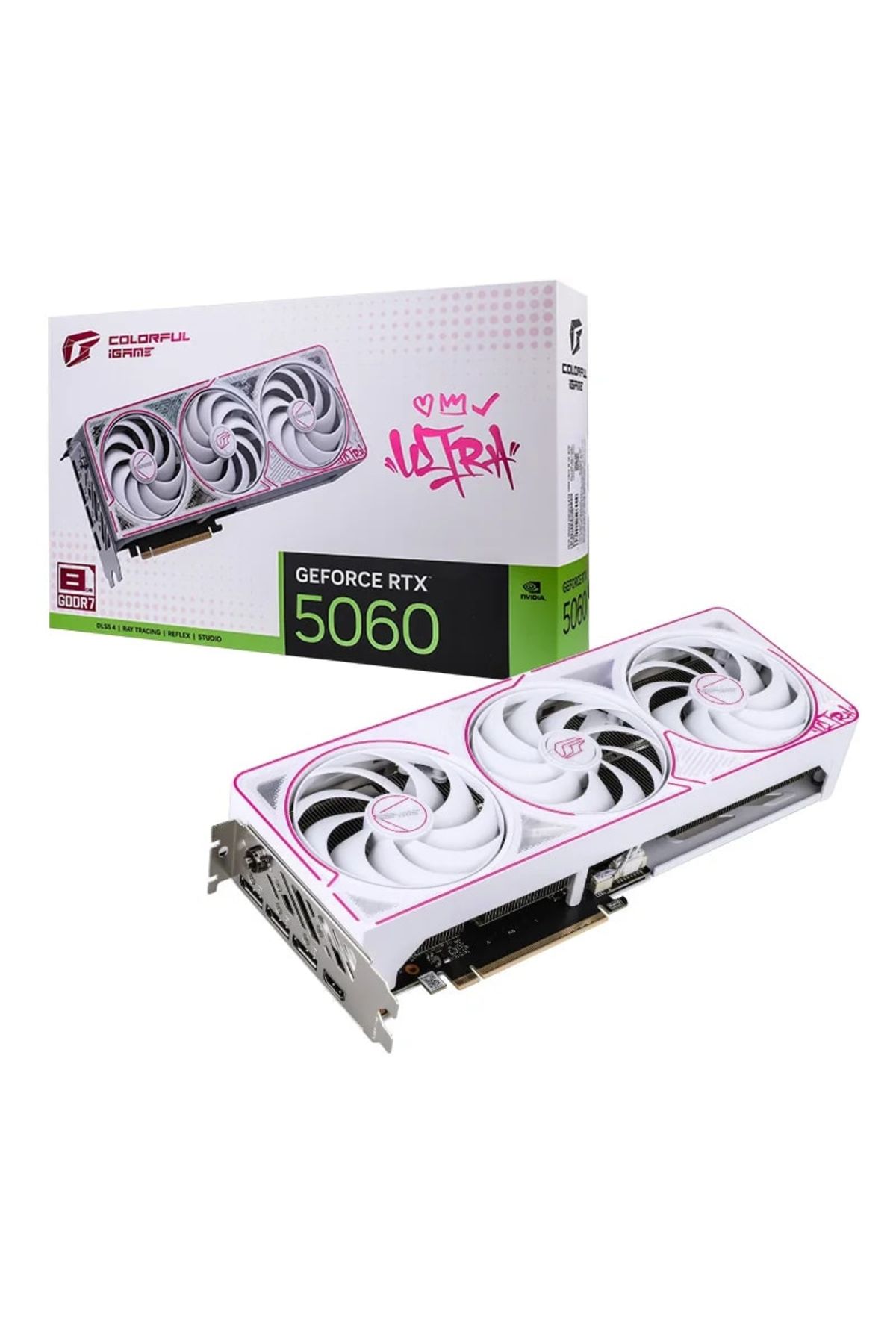 Colorful iGame GeForce RTX 5060 Ultra W OC GDDR7 128Bit (OC 8GB-V) Gaming (Oyuncu) Ekran Kartı