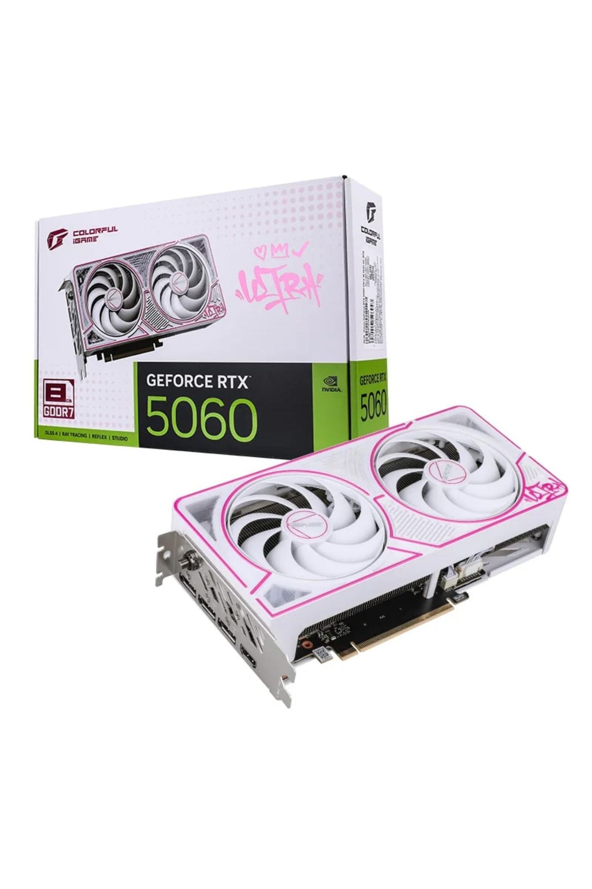 Colorful iGame GeForce RTX 5060 Ultra W Duo OC GDDR7 128Bit (OC 8GB-V) 8GB Gaming (Oyuncu) Ekran Kar