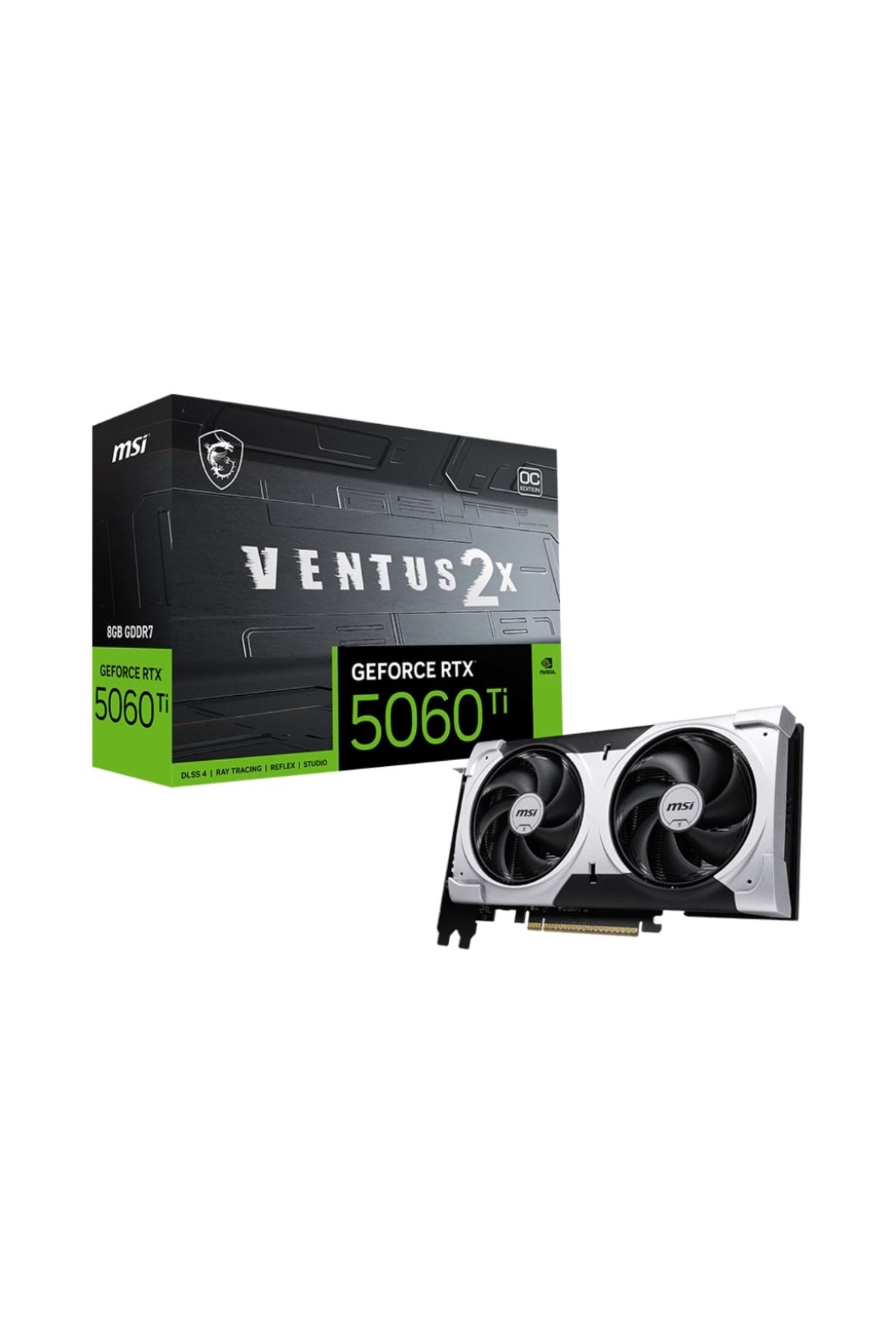 MSI GeForce RTX 5060 TI 8G VENTUS 2X OC PLUS GDRR7 128Bit DX12 Gaming (Oyuncu) Ekran Kartı