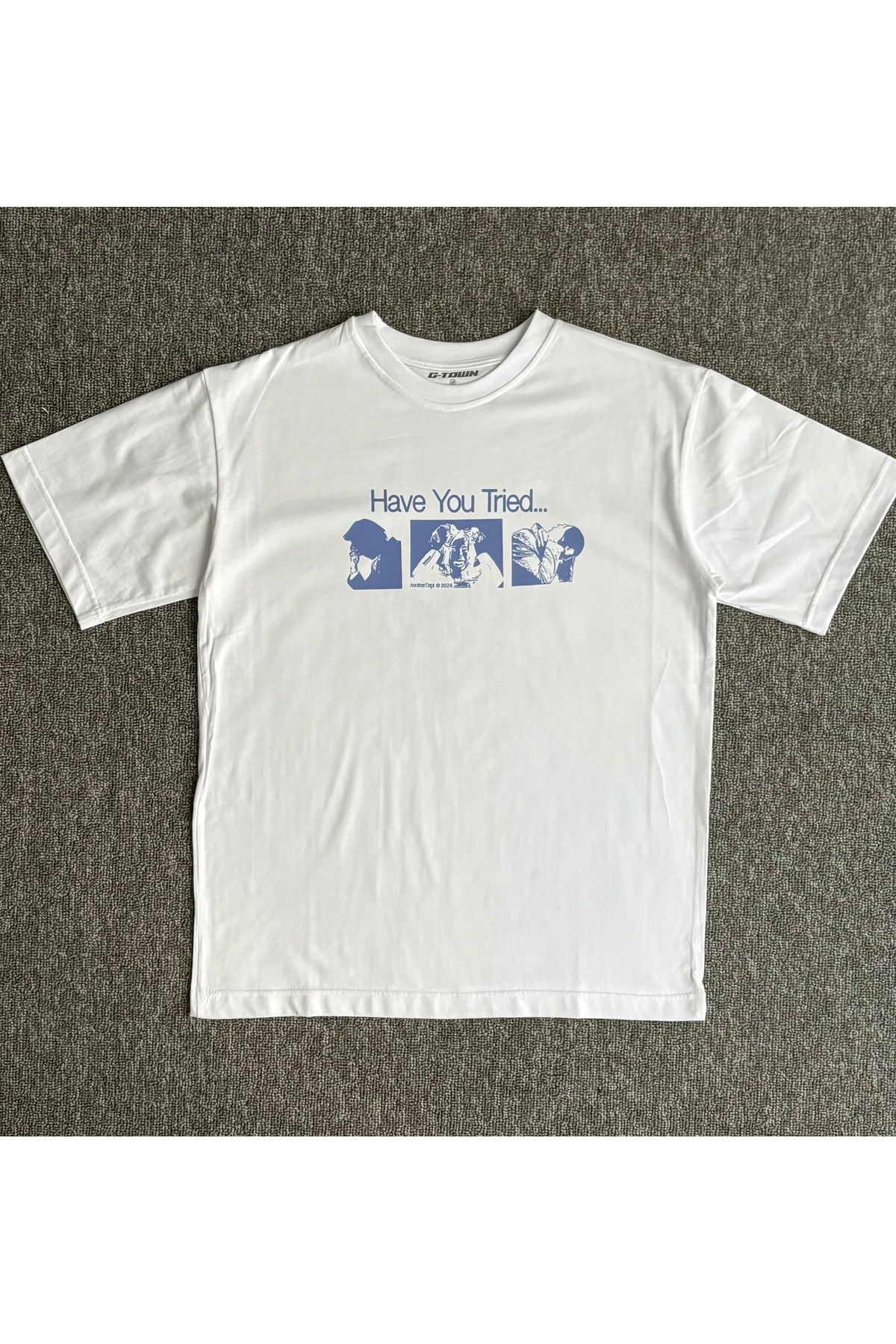 g-town KOPYA - OVERSIZE UNİSEX SIRT BASKILI T-SHİRT
