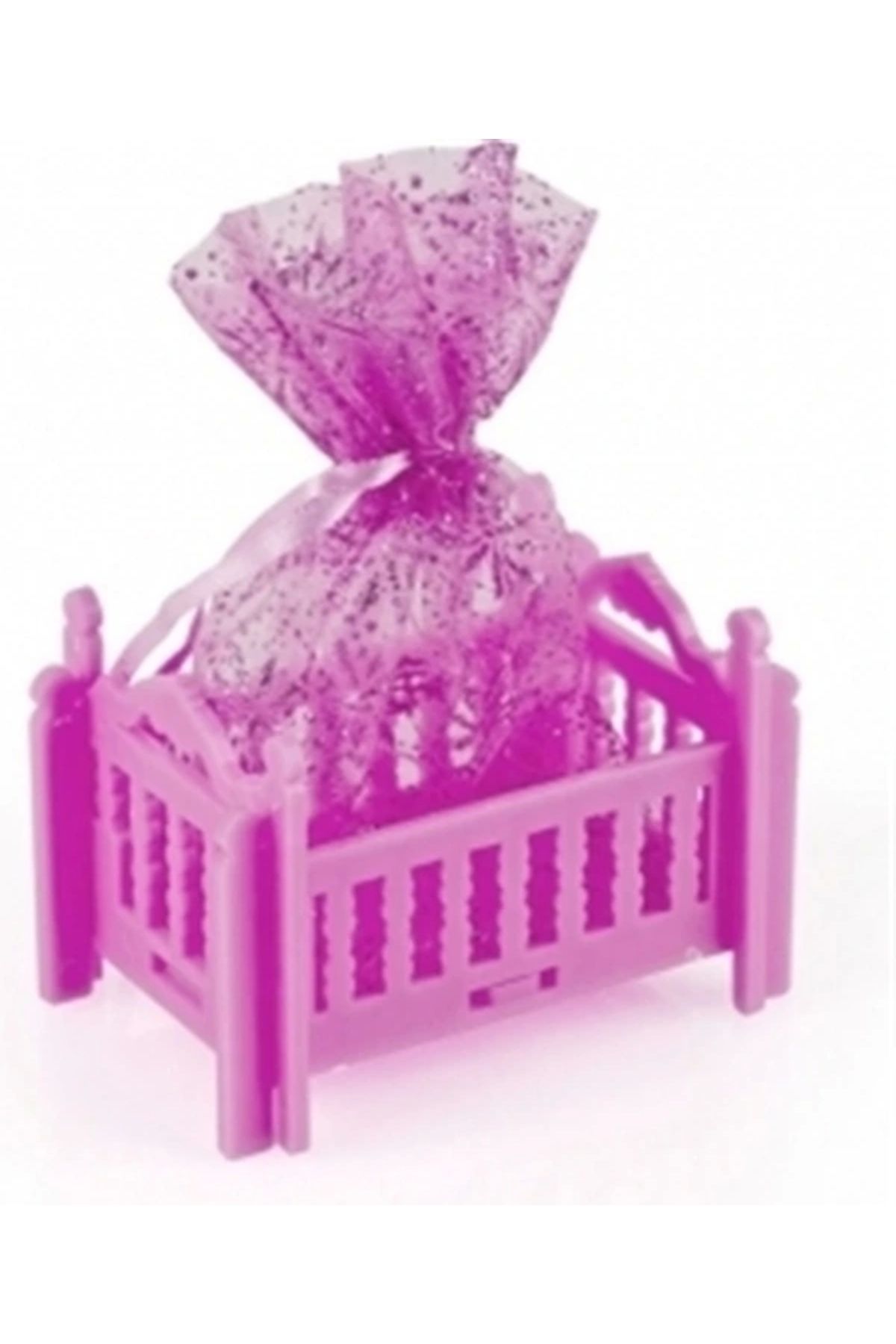 OurStyles Bebek Mevlüt Şekeri 12 Adet Birden - Pembe Beşik Hediyelik
