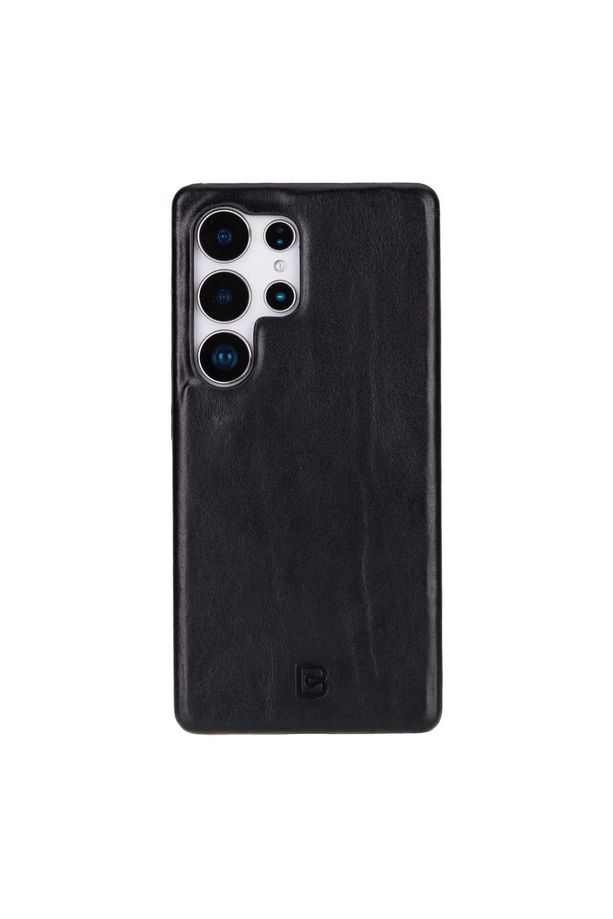 Bouletta Galaxy S25 Ultra Uyumlu Hakiki Deri Arka Kapak - Siyah