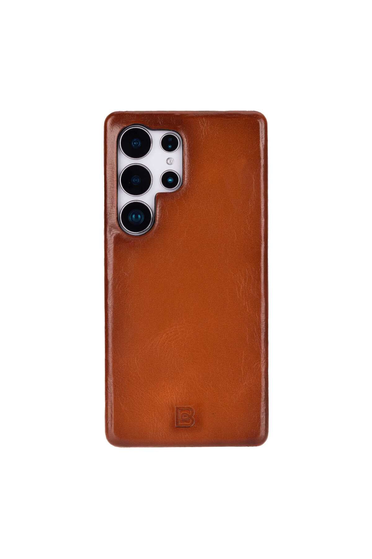 Bouletta Galaxy S25 Ultra Uyumlu Hakiki Deri Arka Kapak - Turuncu