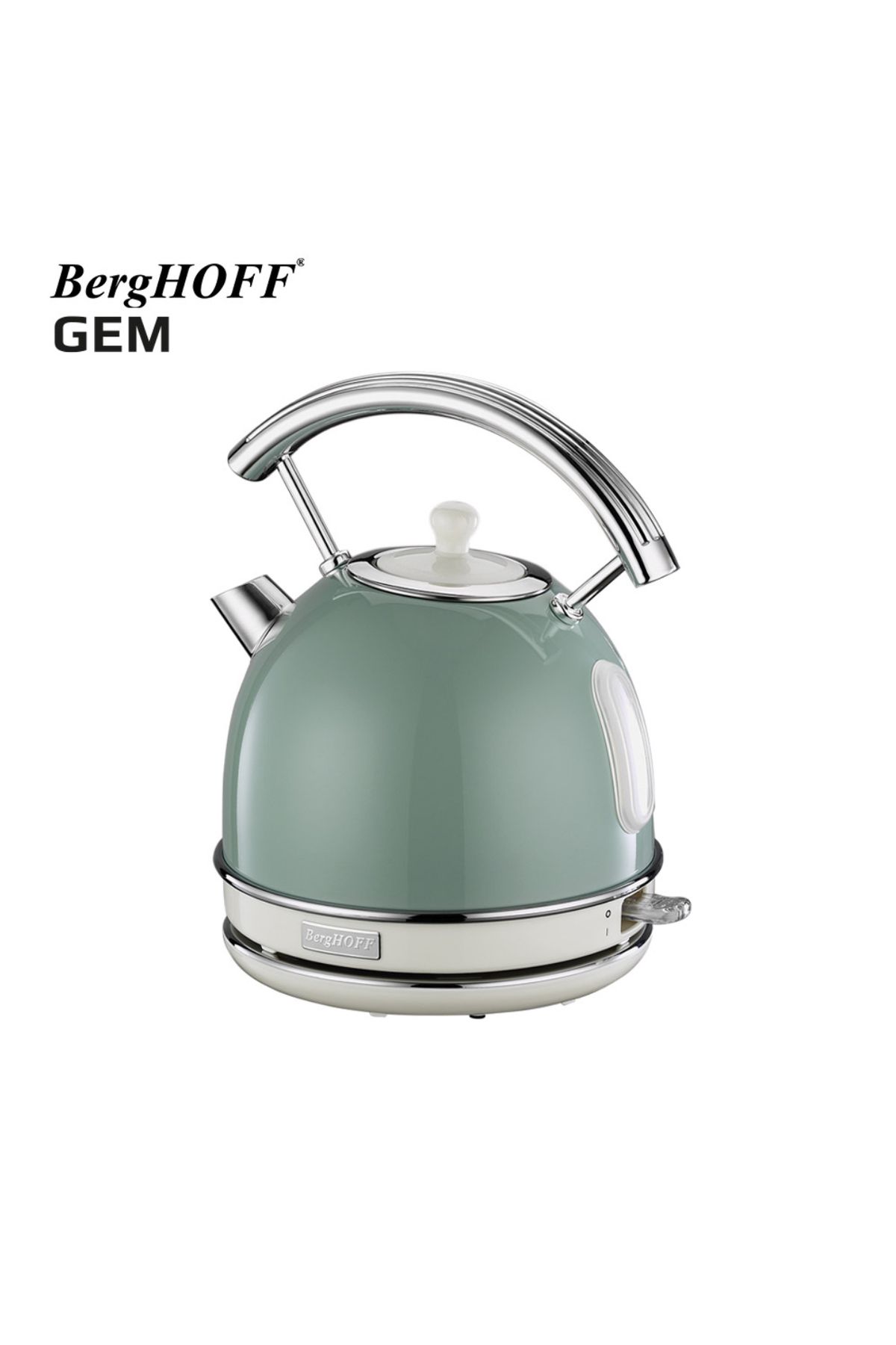 Berghoff GEM RETRO 1.7 Litre MİNT YEŞİL Yuvarlak Su Isıtıcısı