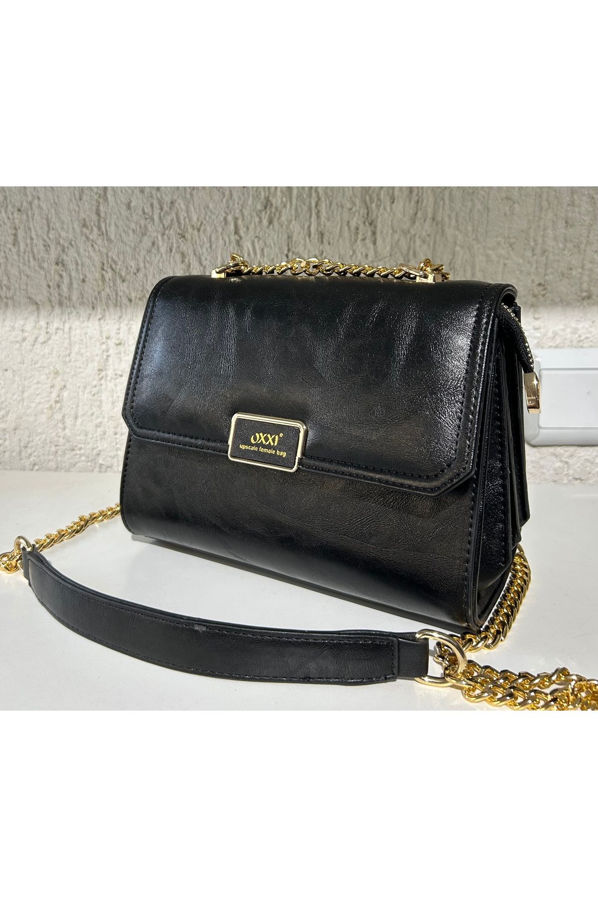 Oxxi Handbags Siyah Zincir Askılı Klasik Omuz Çantası